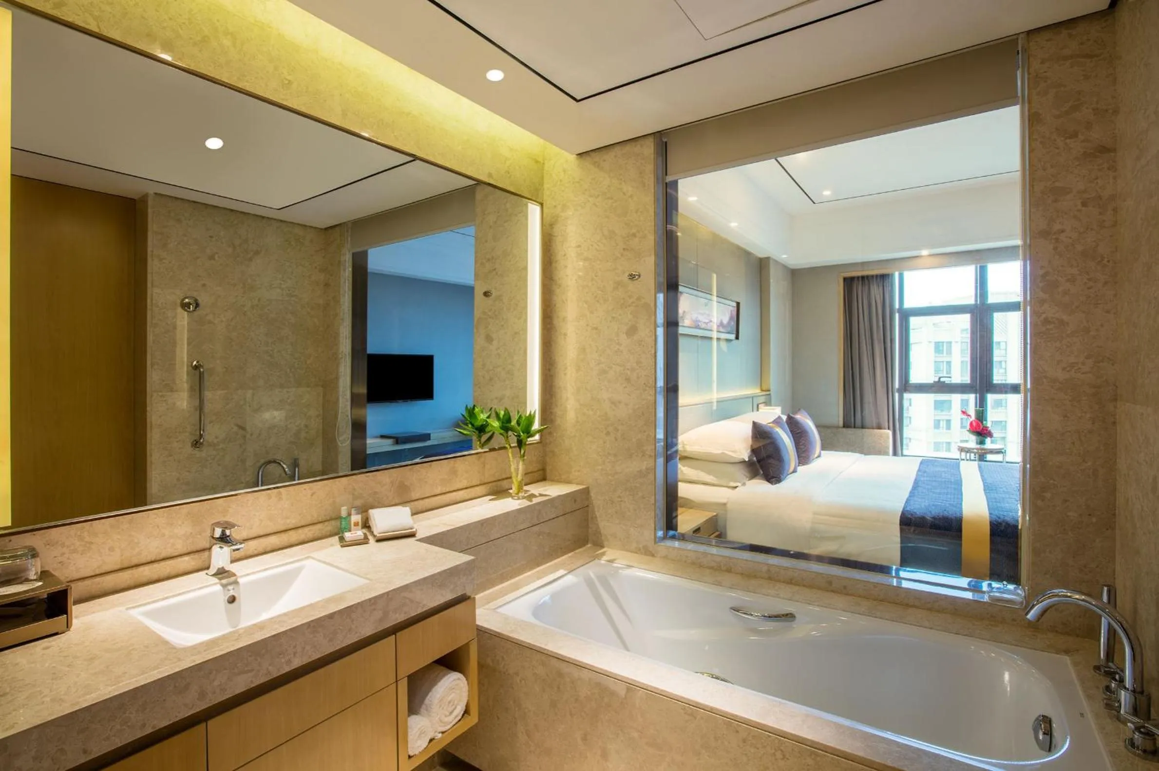 Bathroom in Crowne Plaza Hefei Rongqiao by IHG