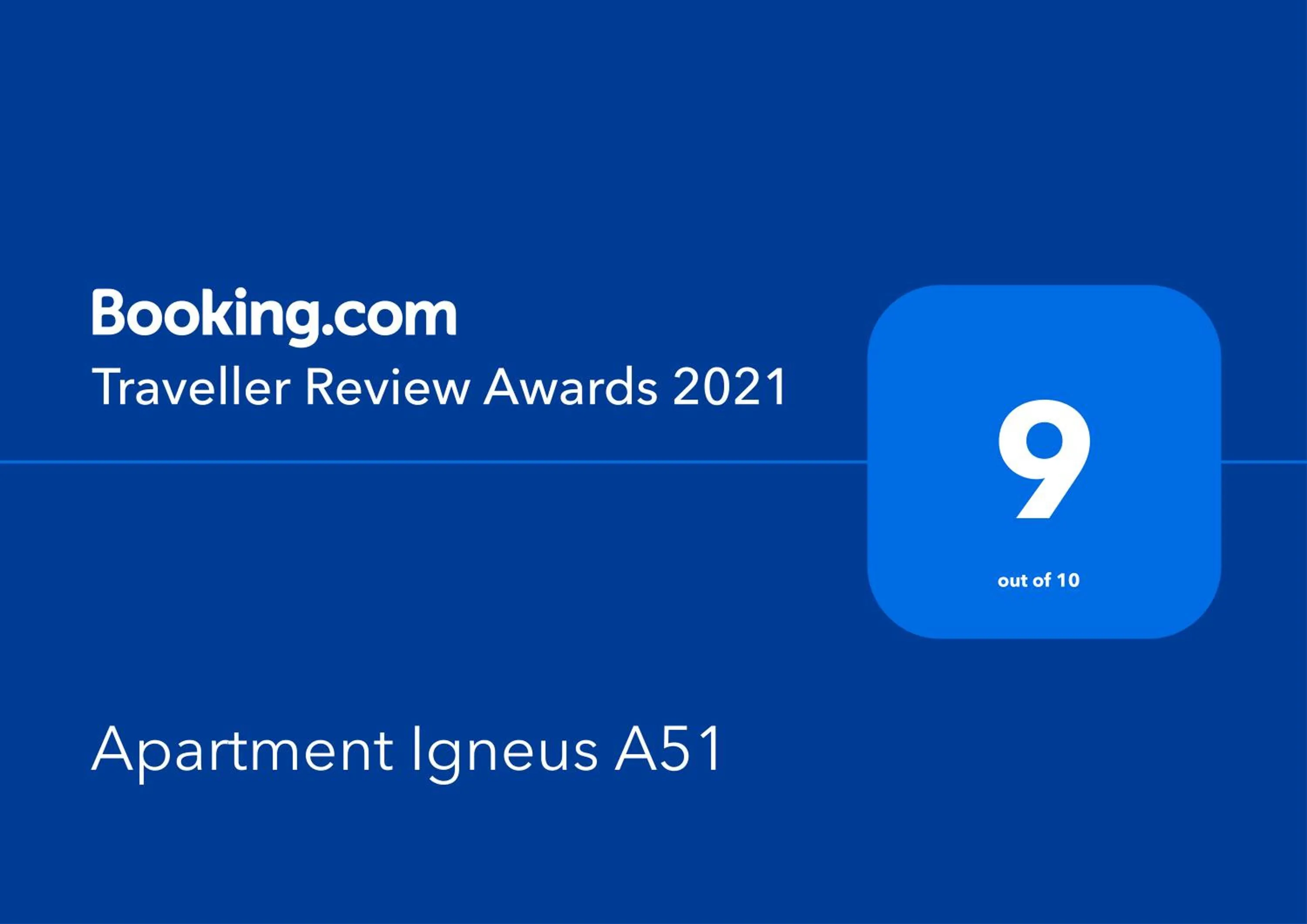 Certificate/Award in Apartment Mistral 51