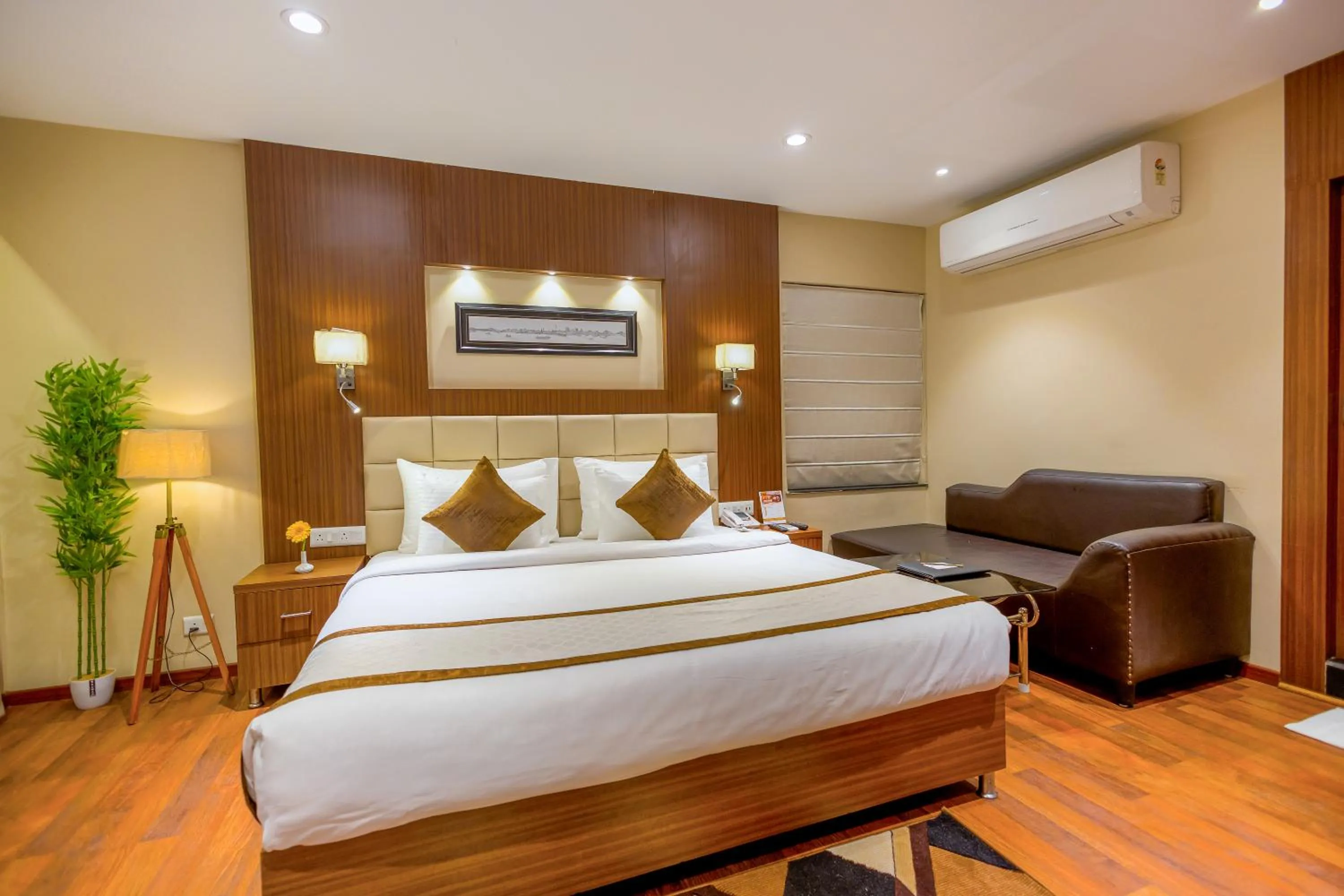 Bed in Hotel Sawood International