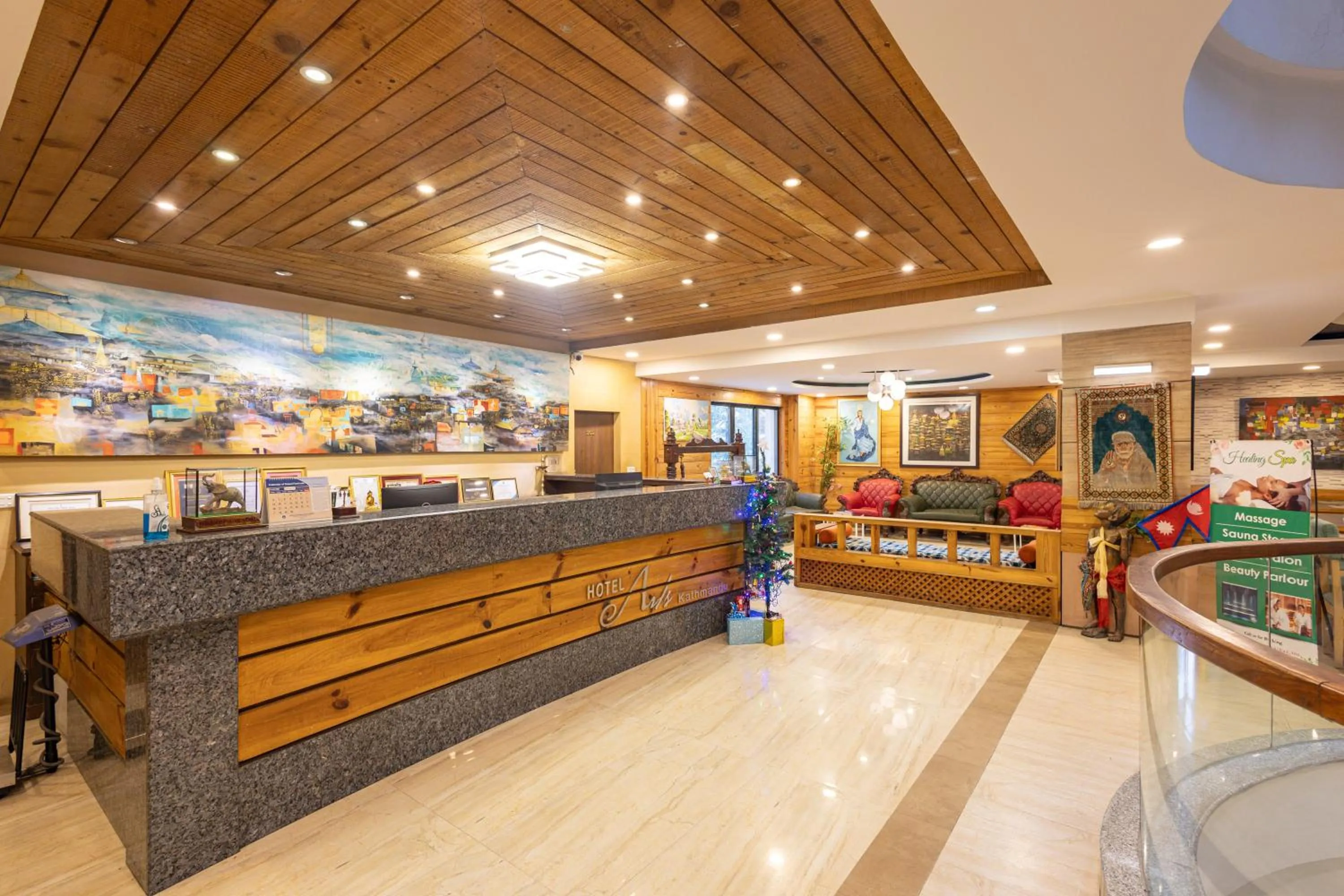 Lobby or reception in Hotel Arts Kathmandu