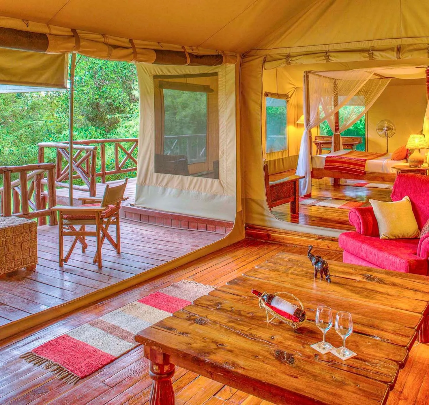 Seating area in Mara Leisure Camp