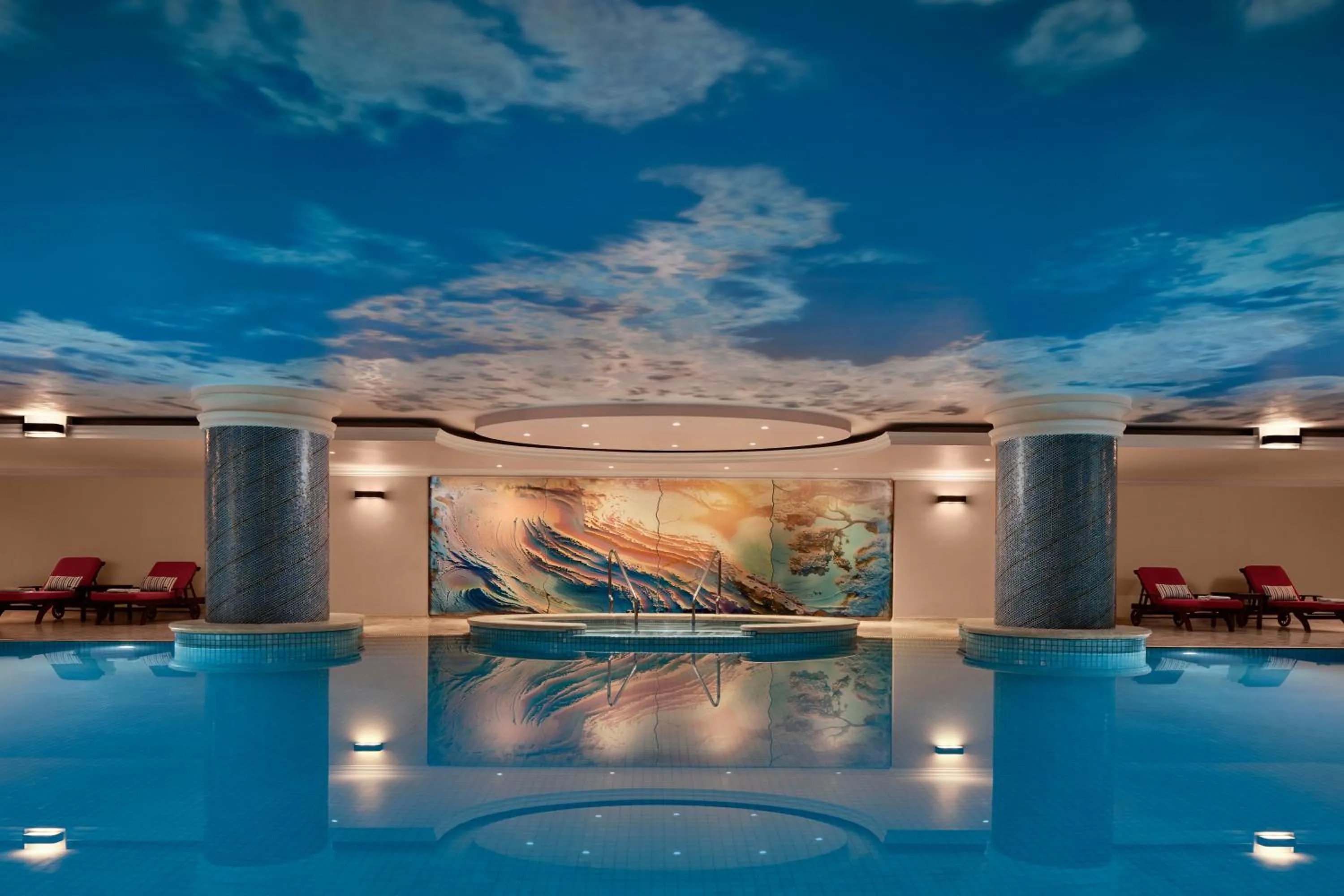 Swimming pool in The Ritz-Carlton, Istanbul at the Bosphorus