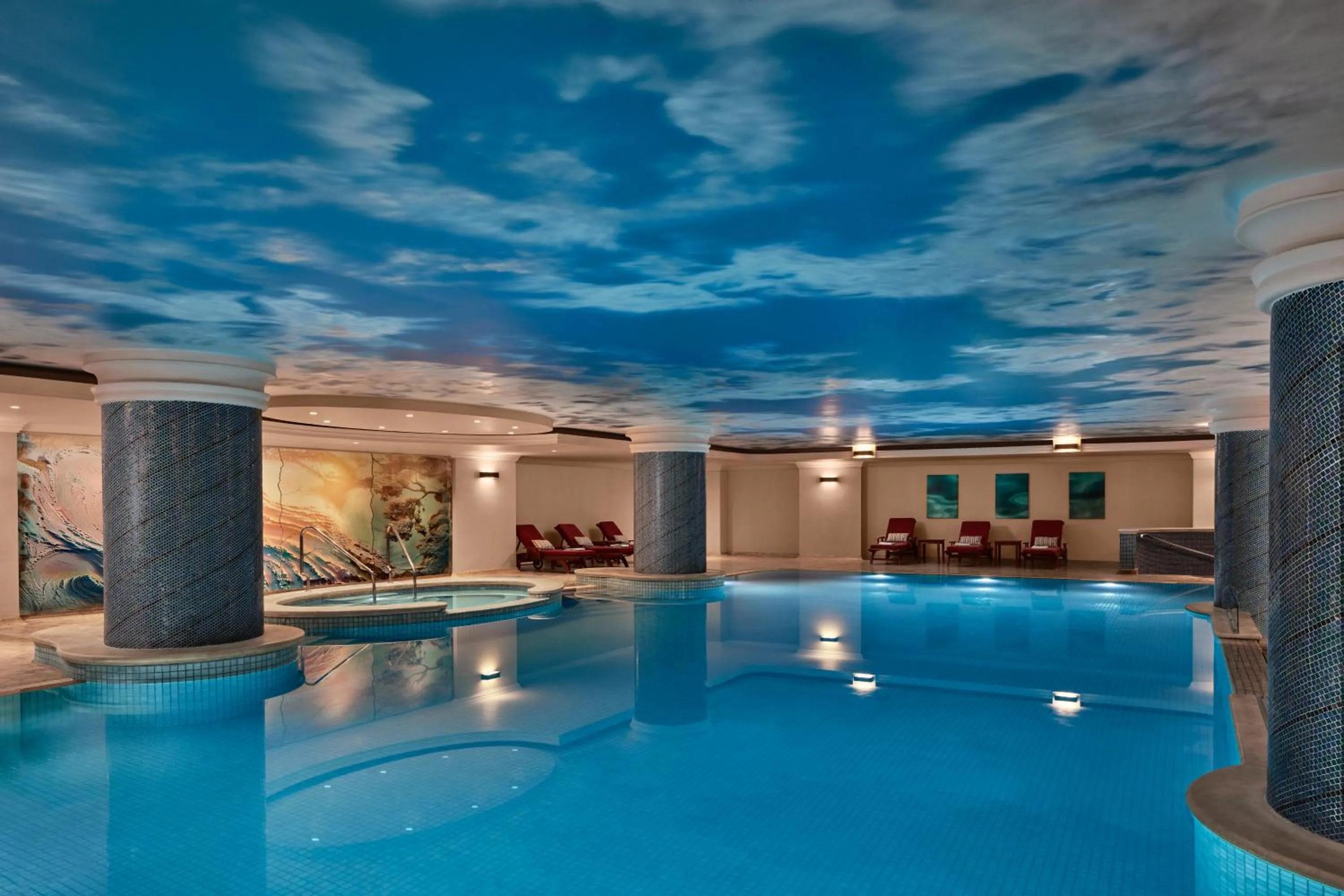 Swimming pool in The Ritz-Carlton, Istanbul at the Bosphorus
