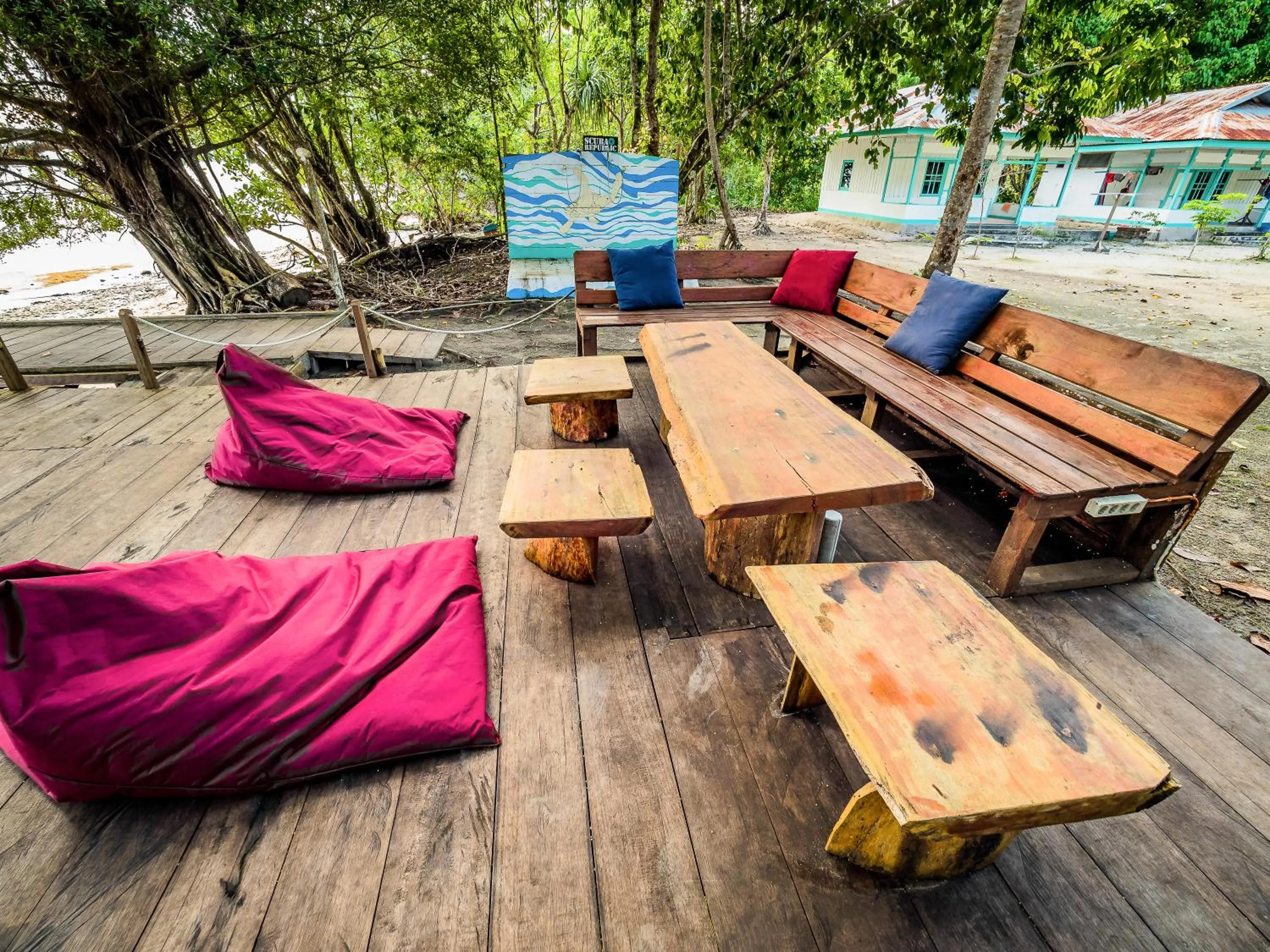 Seating area in Scuba Republic Beach Bungalows
