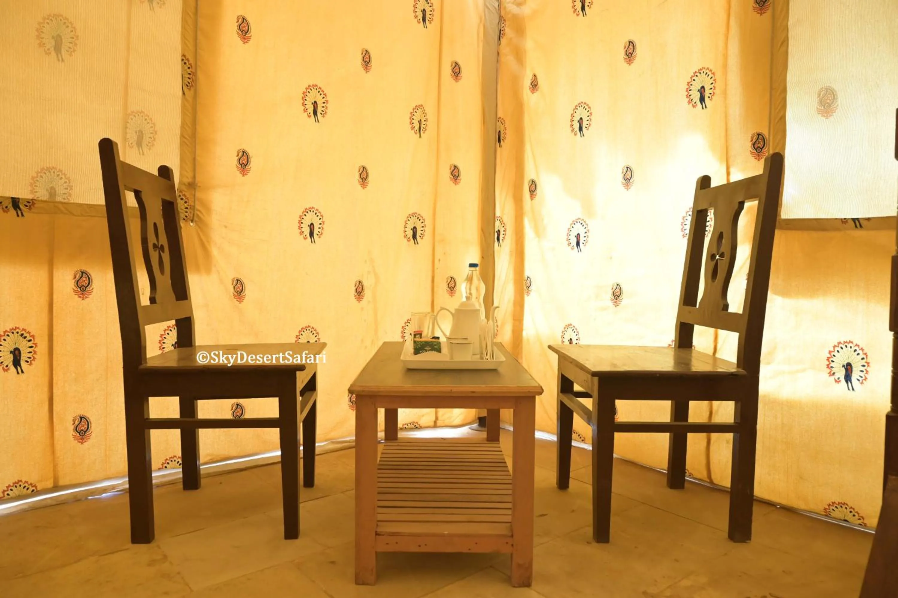 Seating area in Sky Desert Safari