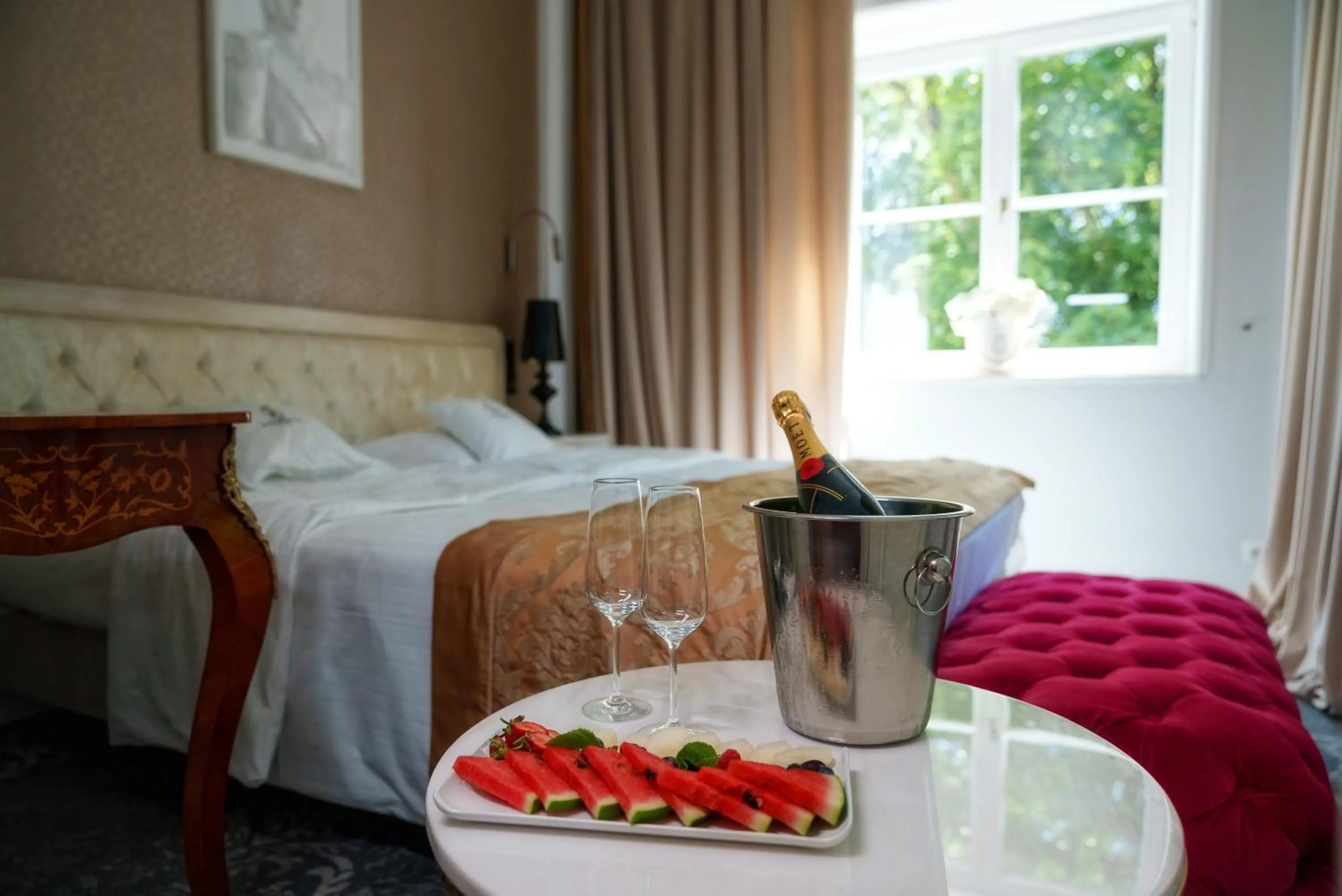 Bed in Hotel Pałac Alexandrinum