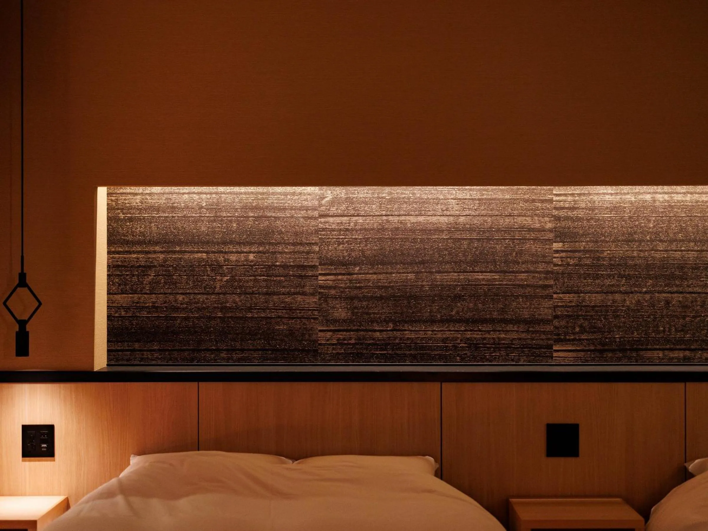 Bed in Suwa Grand Shrine Kameya Inn