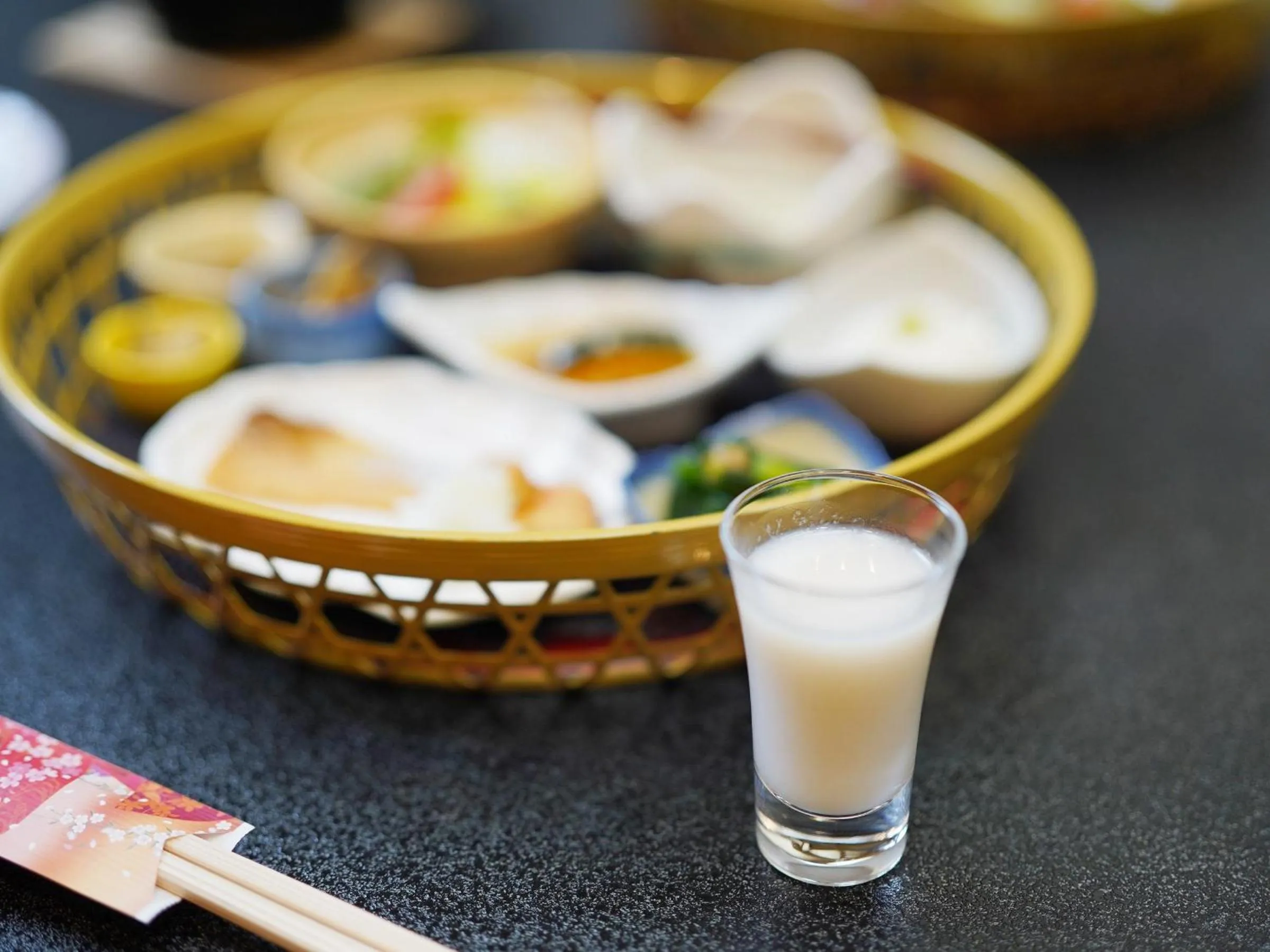 Asian breakfast in Suwa Grand Shrine Kameya Inn