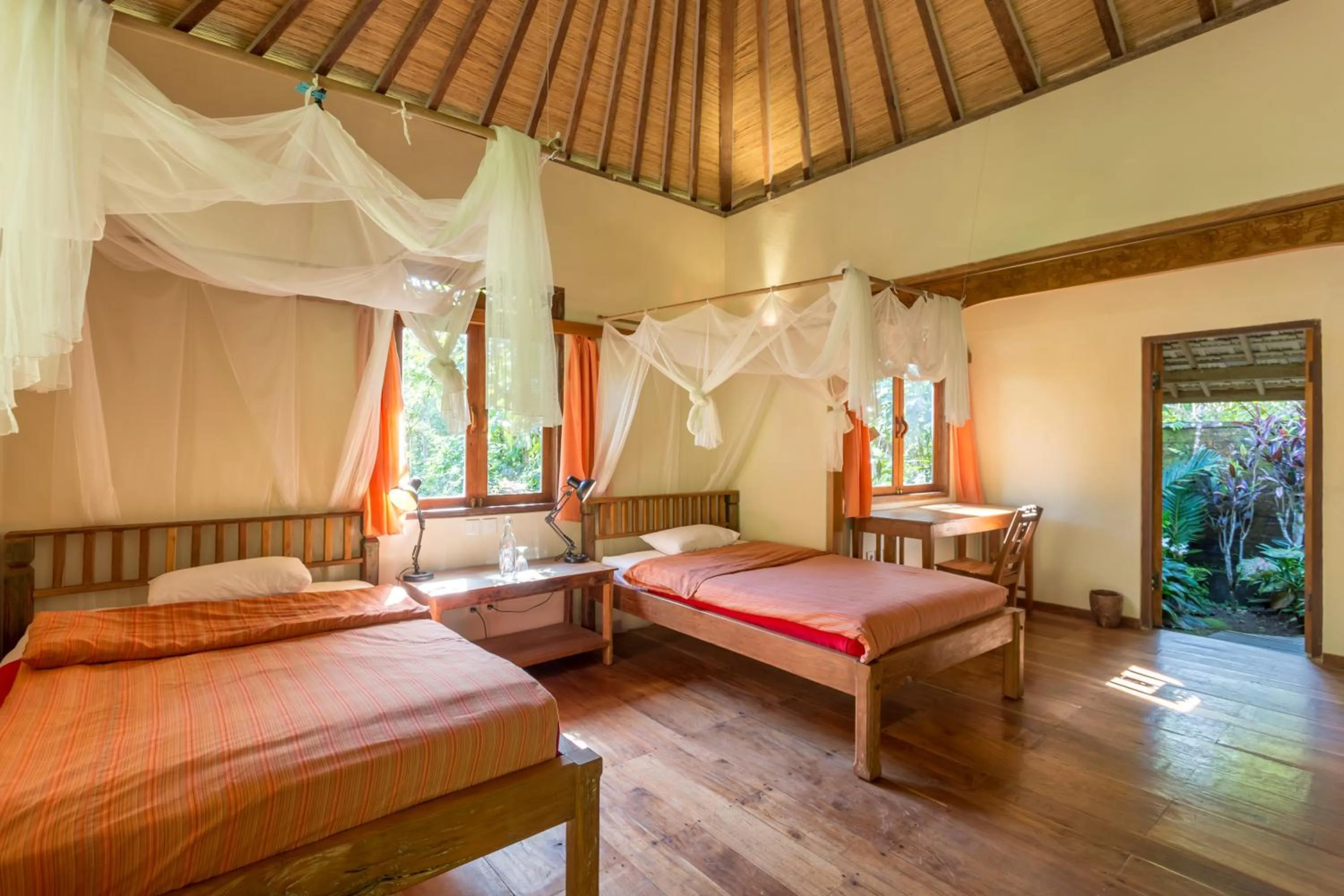 Bed in Prana Dewi Mountain Resort