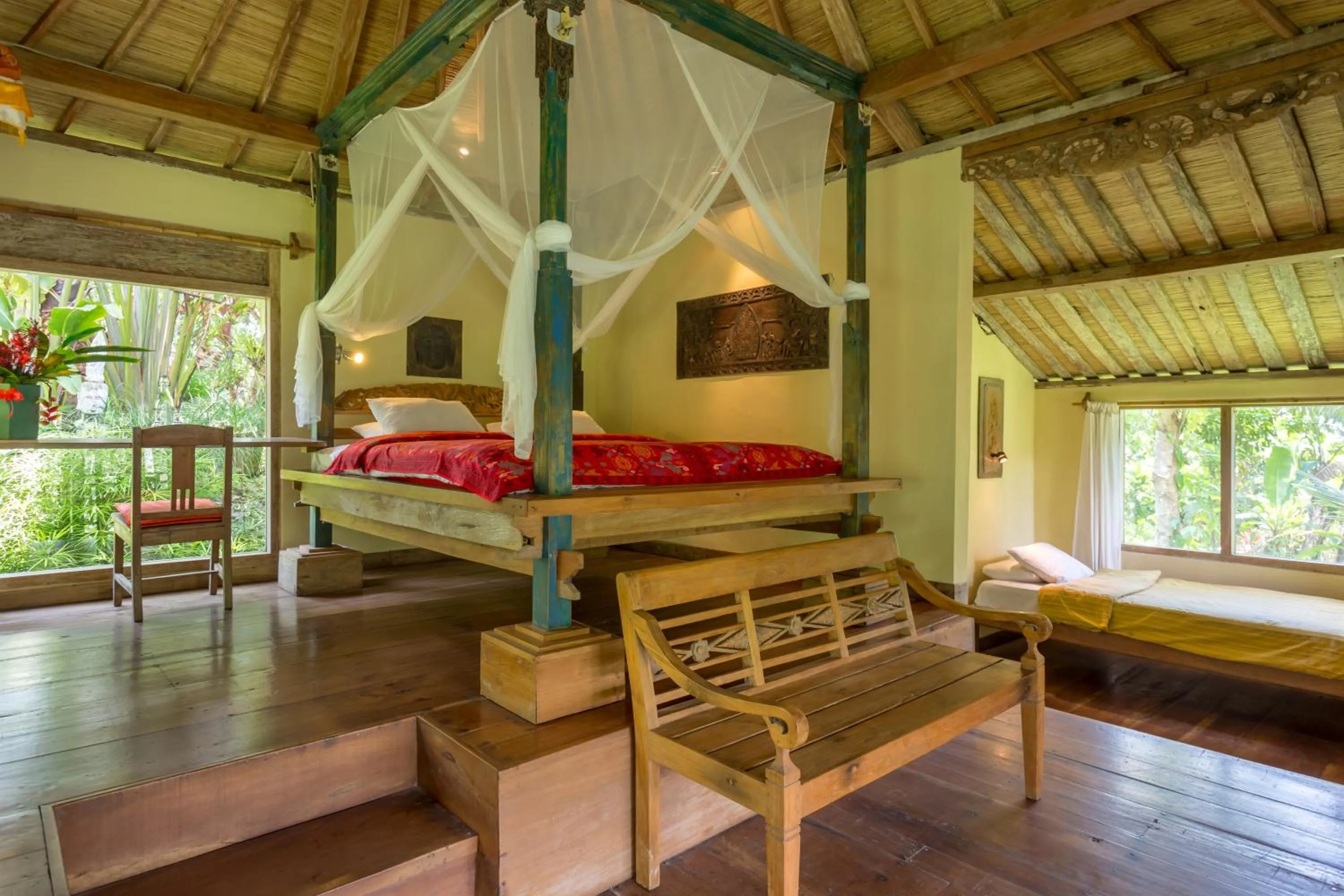 Bed in Prana Dewi Mountain Resort