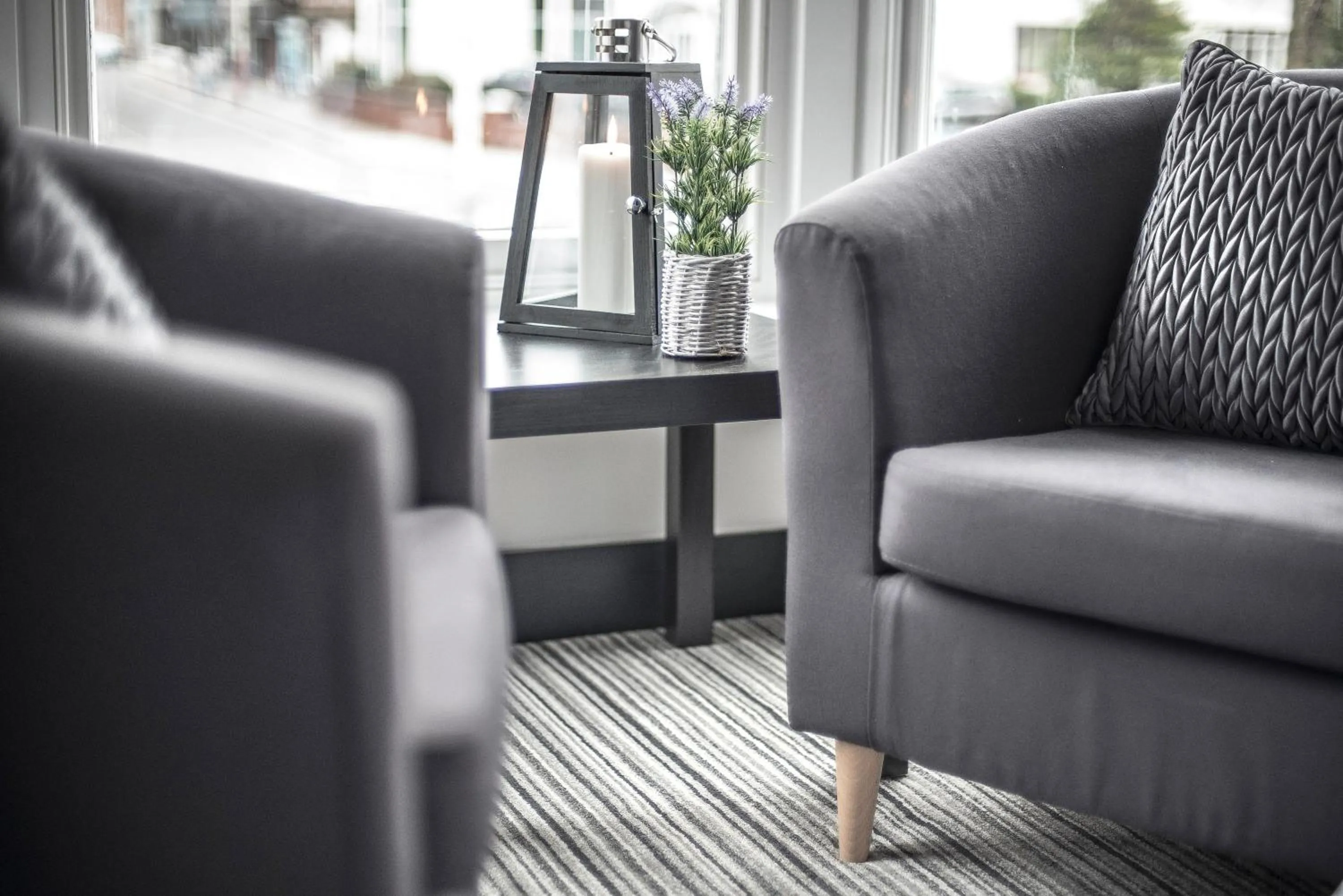 Seating area in Sinclair's Rooms