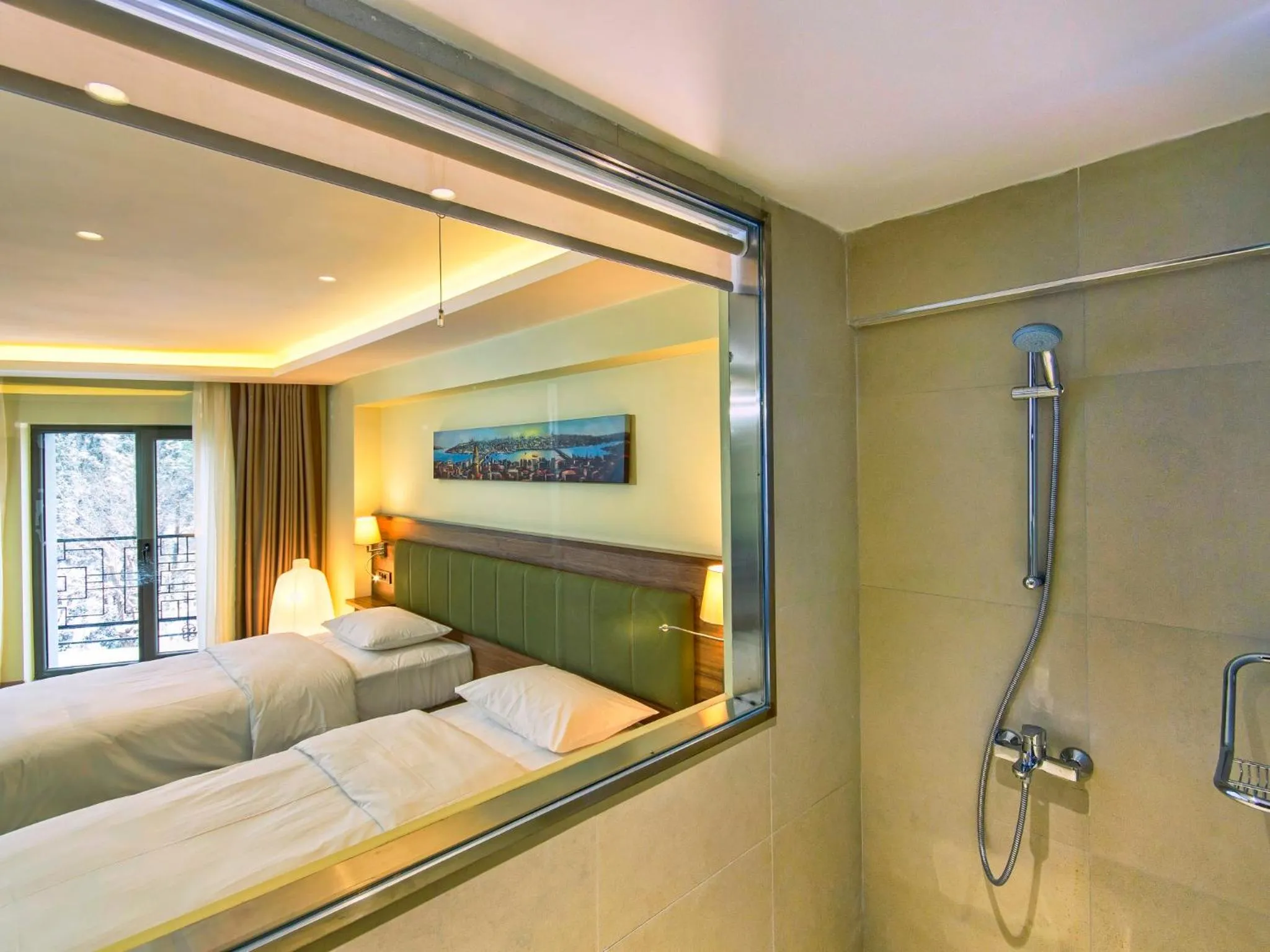 Shower, Bed in Numi Hotel