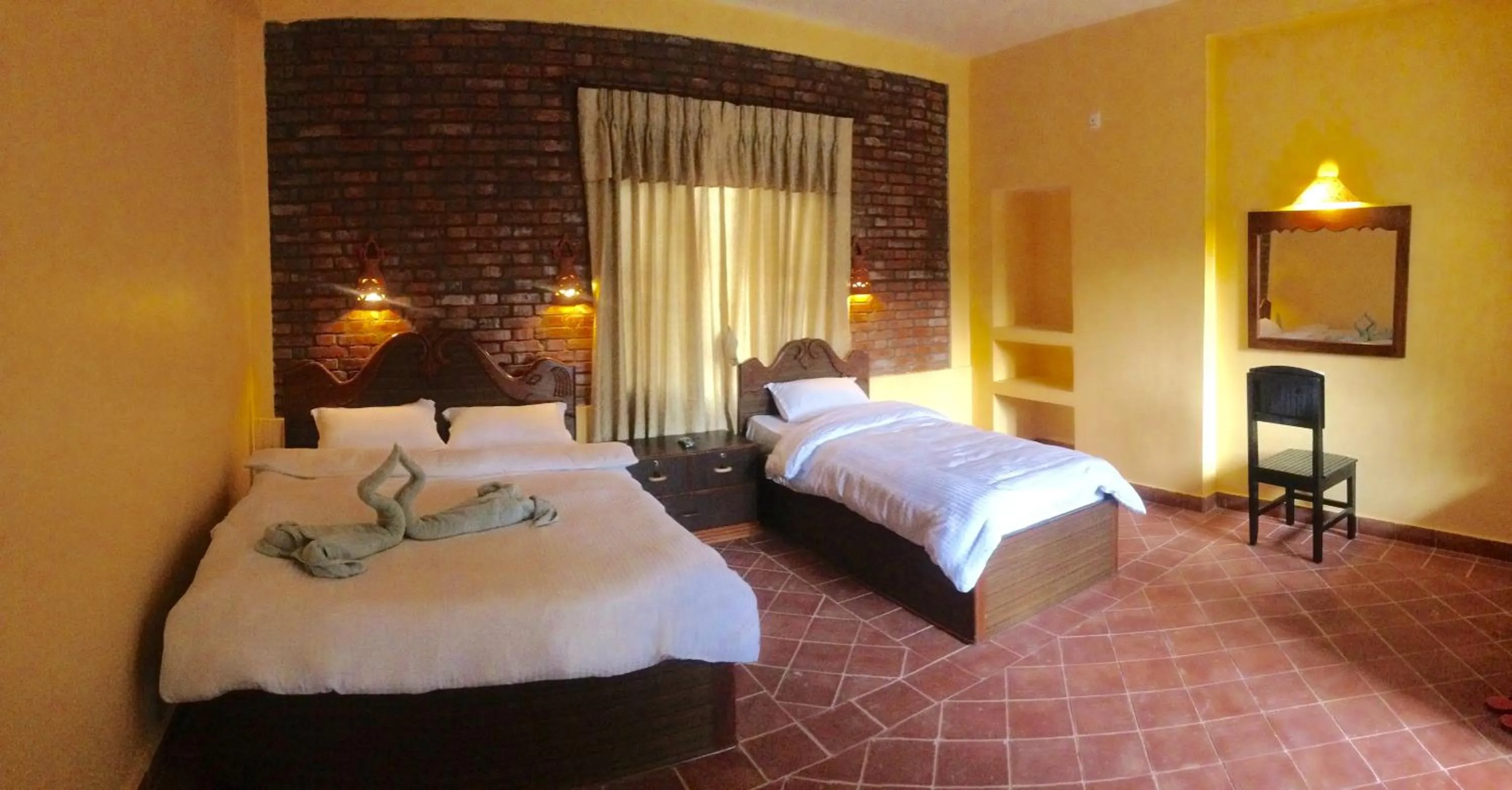 Bed in Chautari Garden Resort