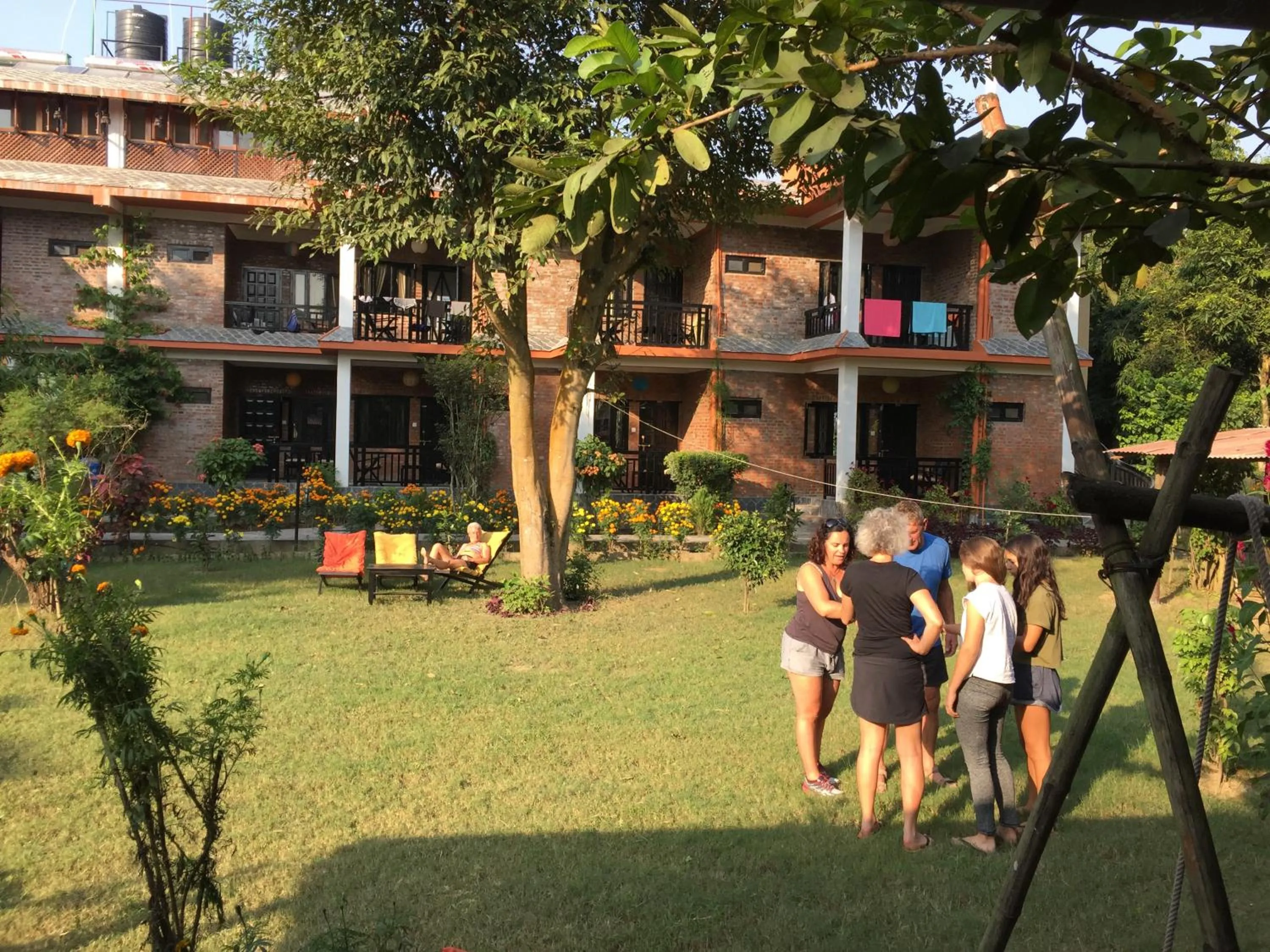 group of guests in Chautari Garden Resort