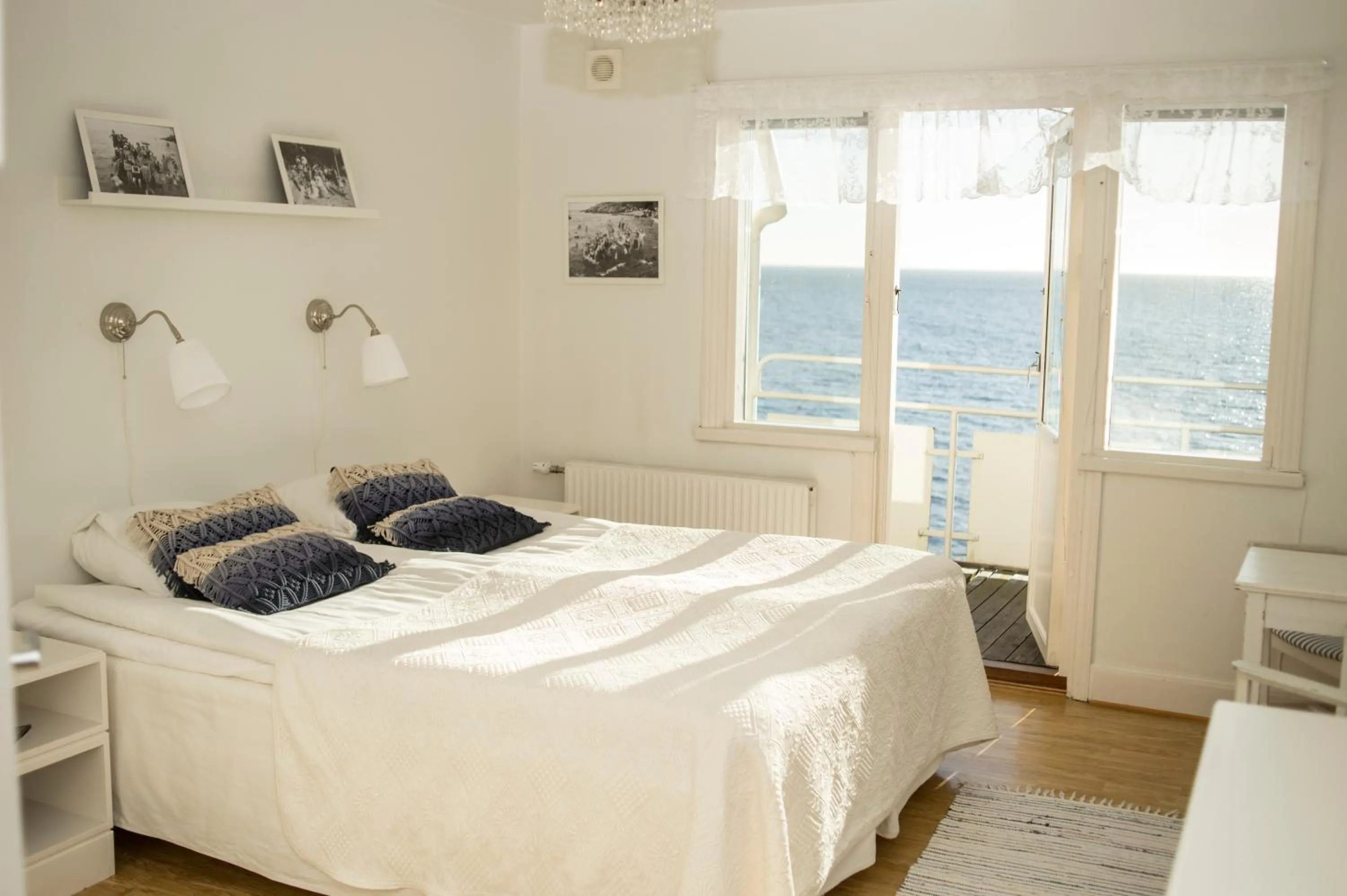 Sea view, Bed in Pensionat Strandgården