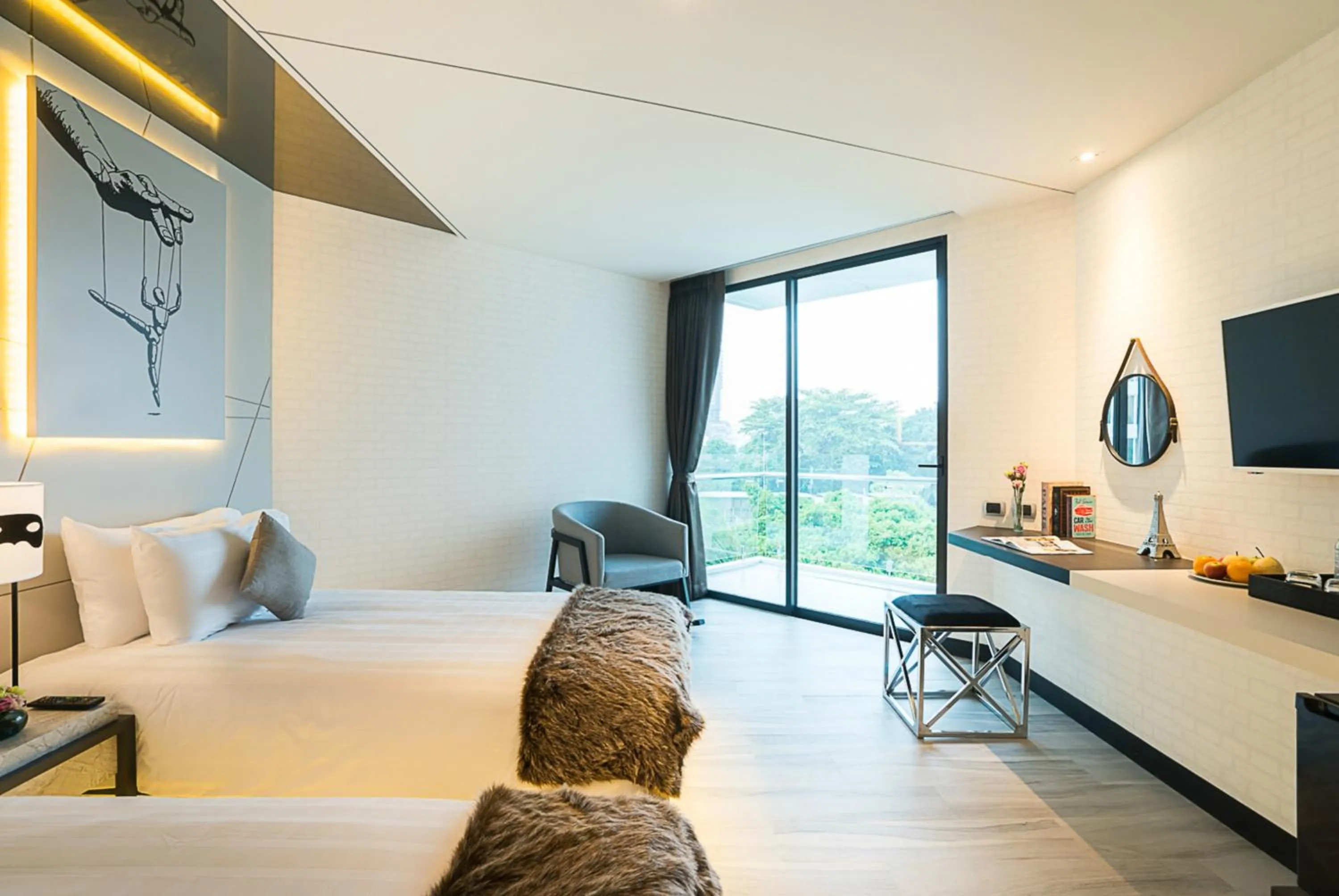 Balcony/Terrace, Bed in Mera Mare Pattaya