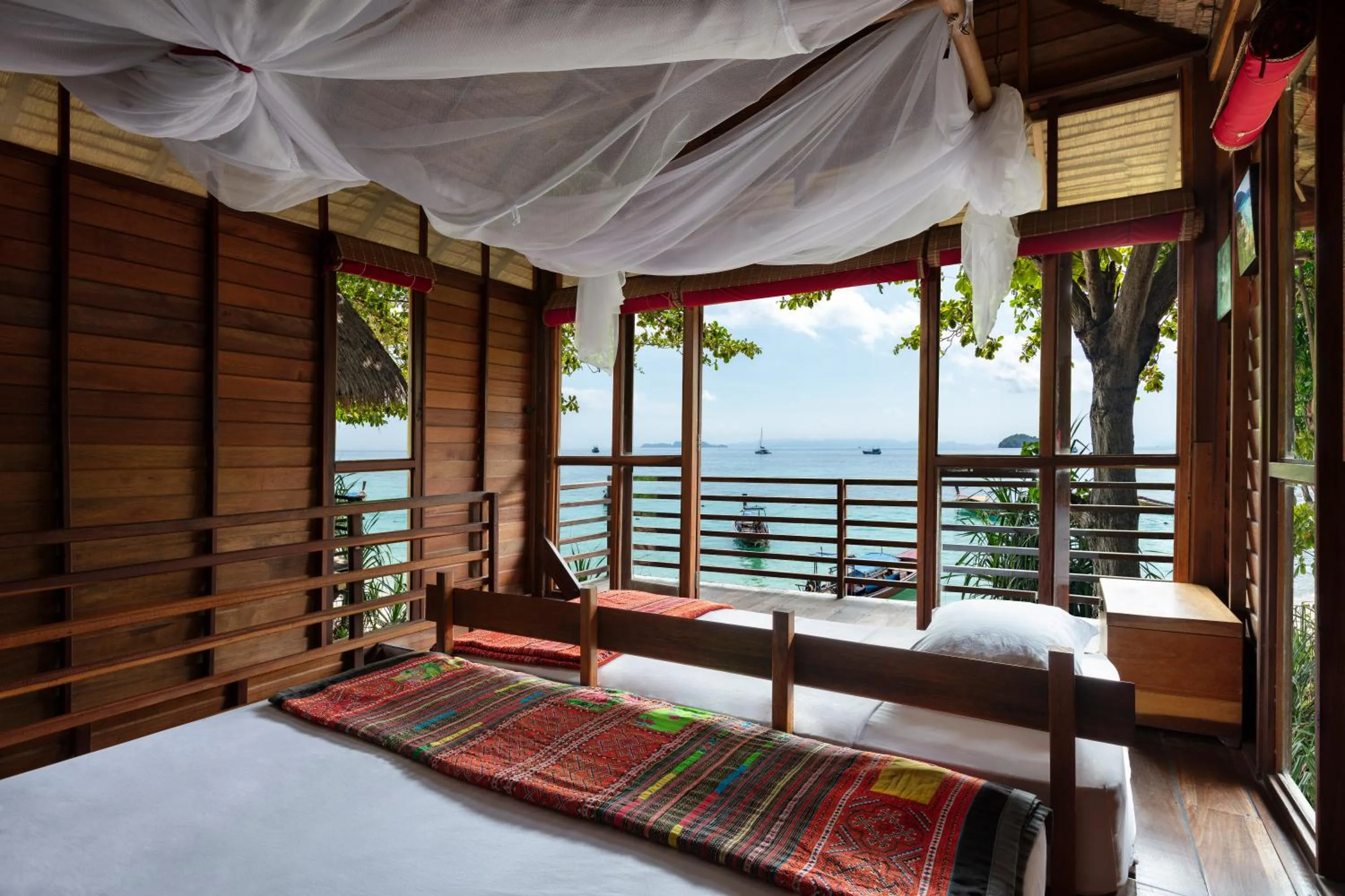Balcony/Terrace, Bed in Castaway Resort Koh Lipe