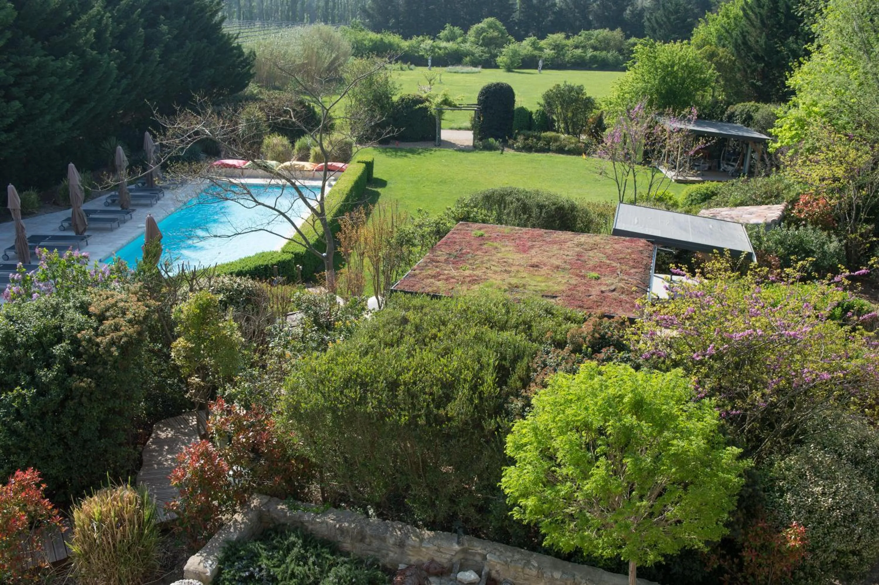 Garden in Les Carmes and spa