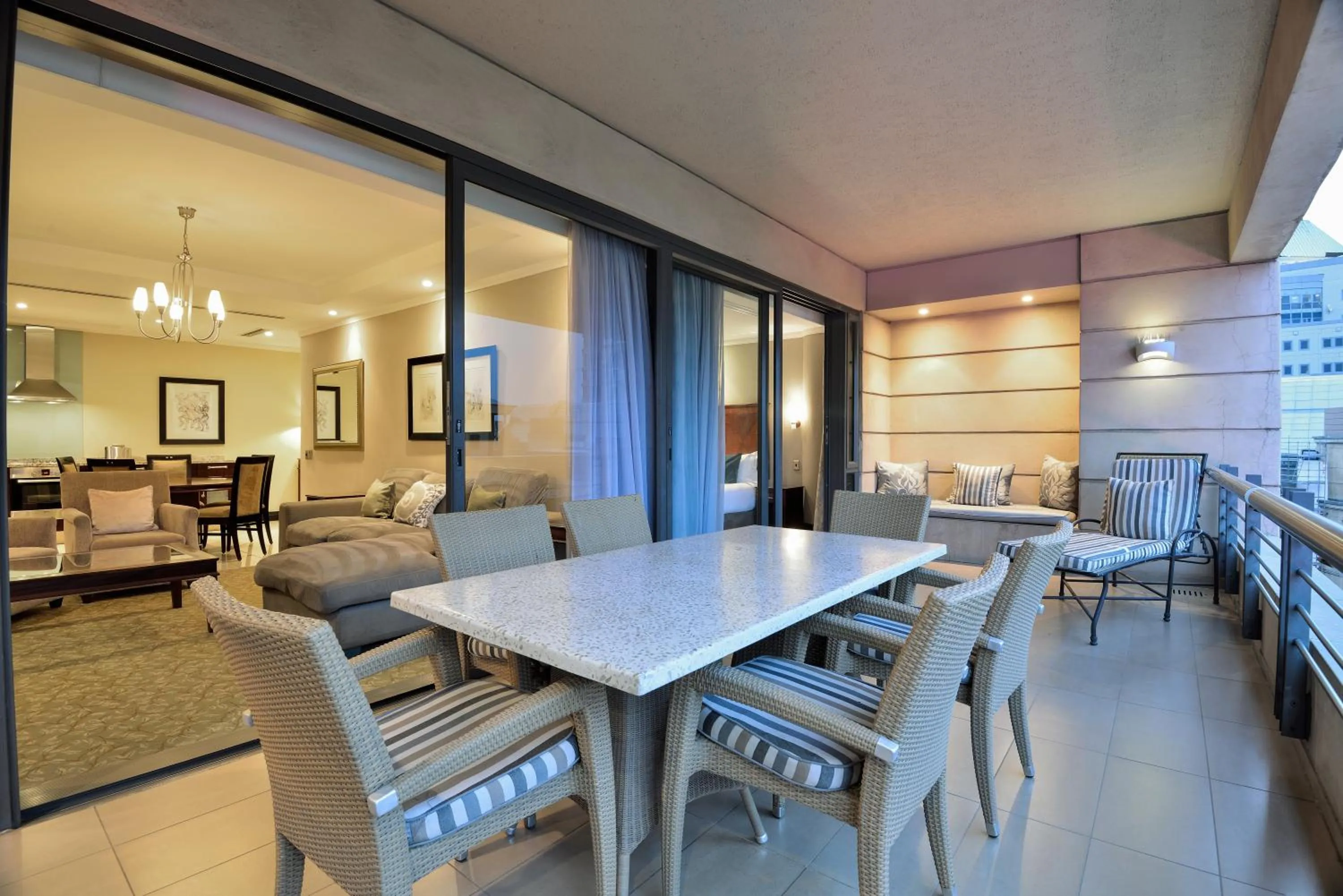 Seating area in Raphael Suites