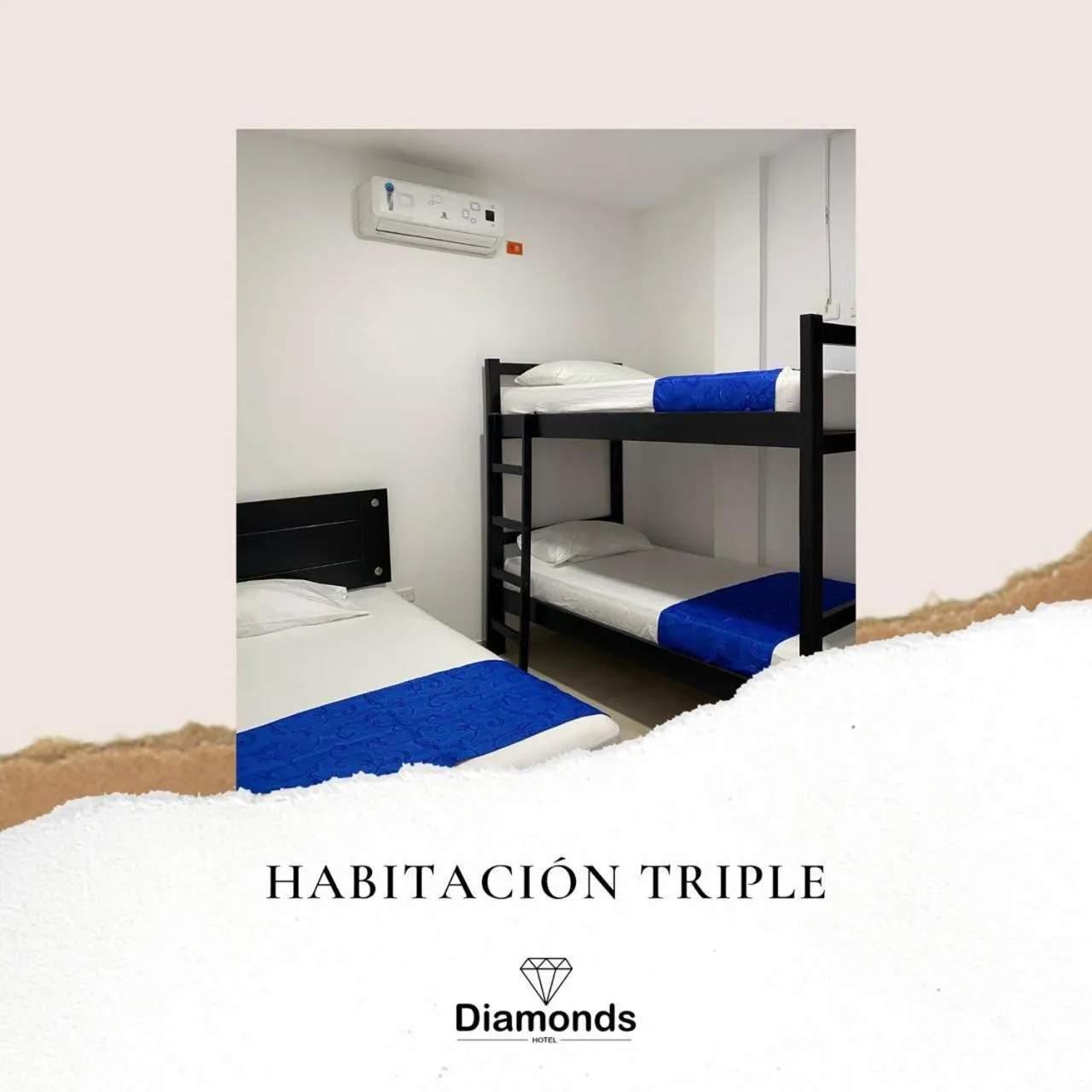 Bed in Hotel Diamonds