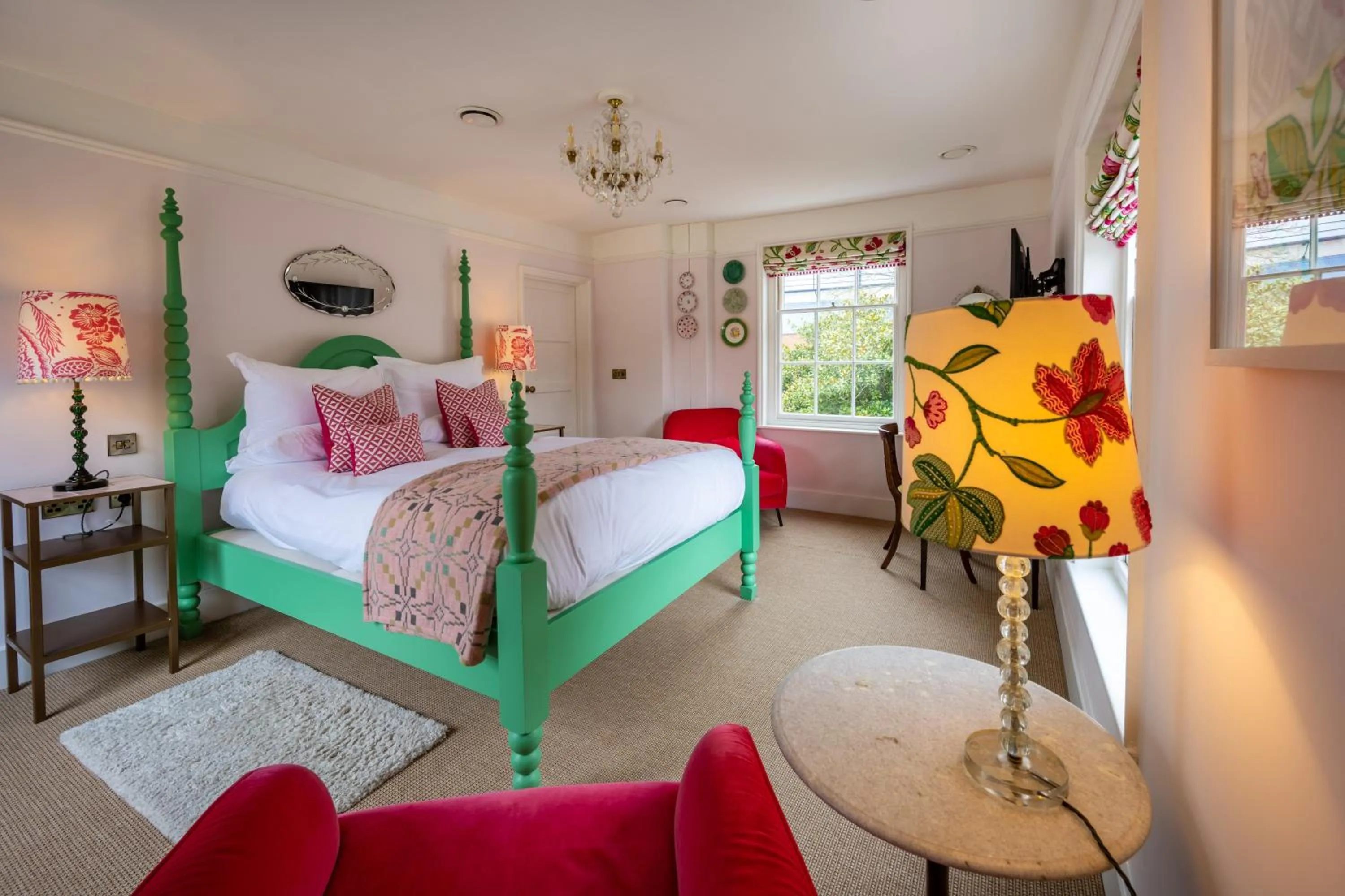 Bedroom, Bed in The Assembly House in central Norwich