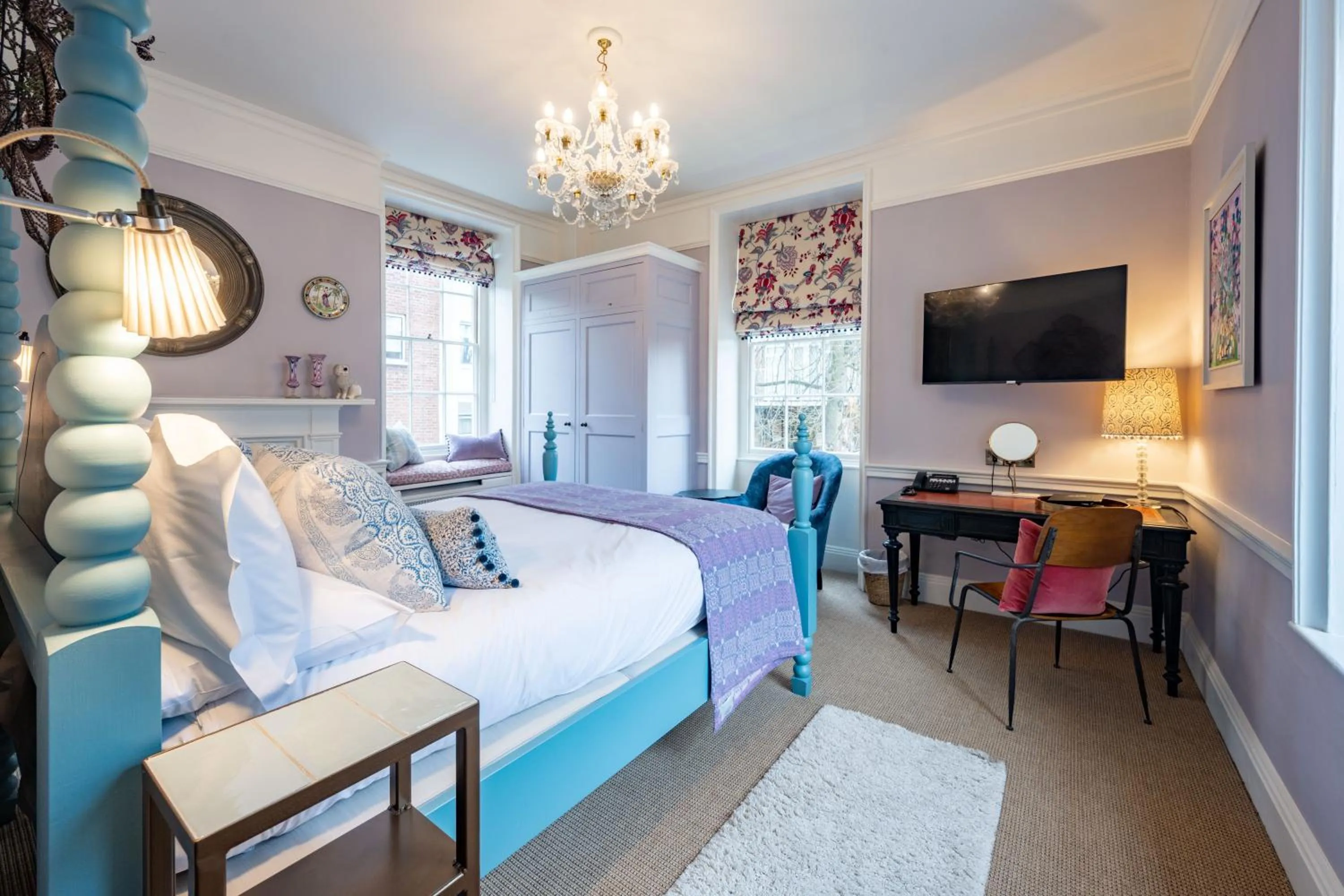 Bed in The Assembly House in central Norwich