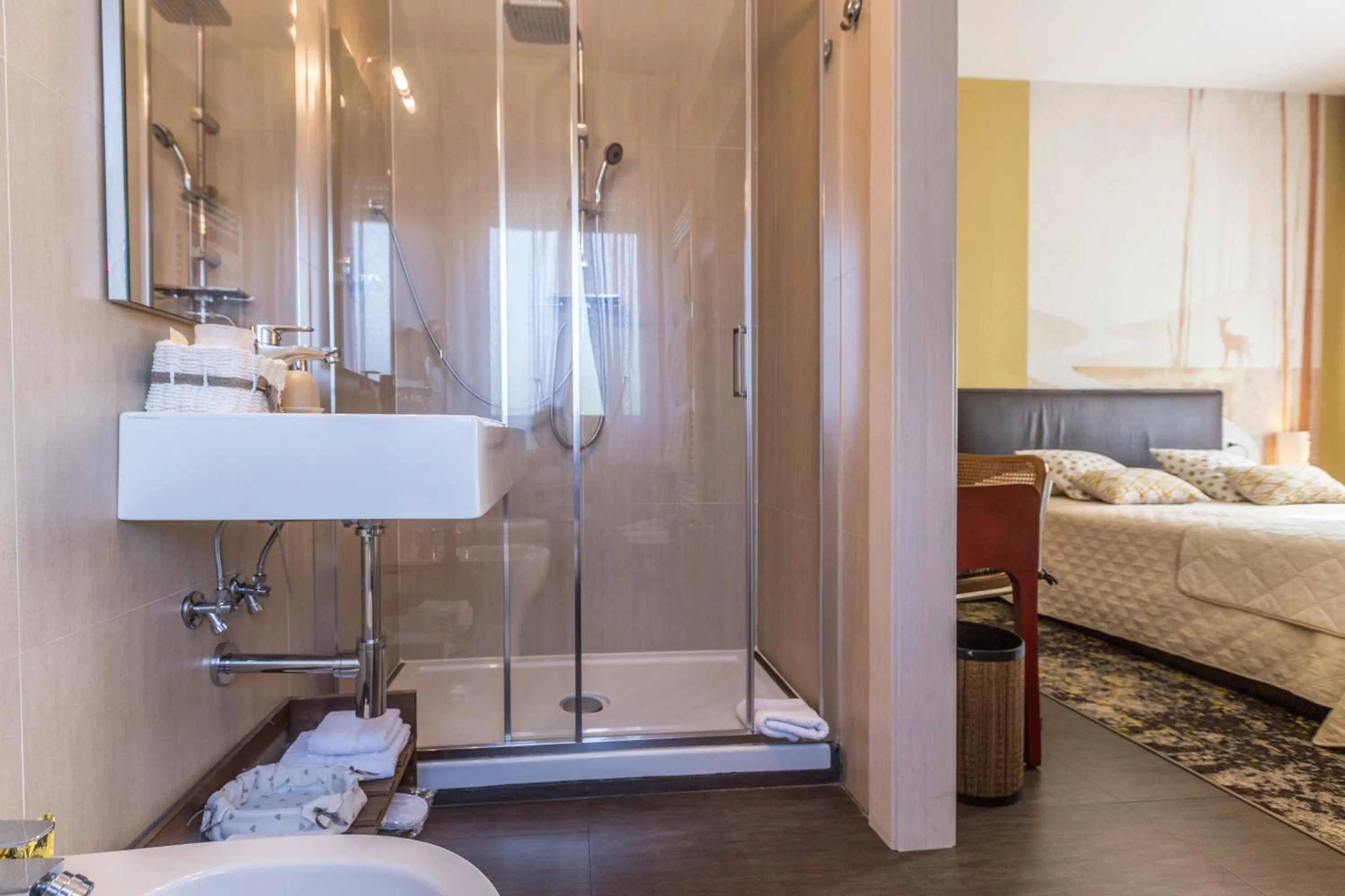 Bathroom, Bed in B&b Igea 50