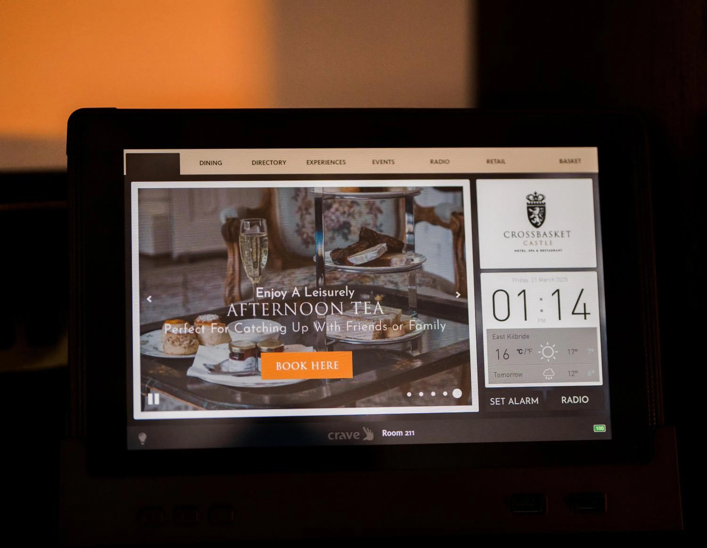 Bedroom in Crossbasket Castle, Hotel & Restaurant