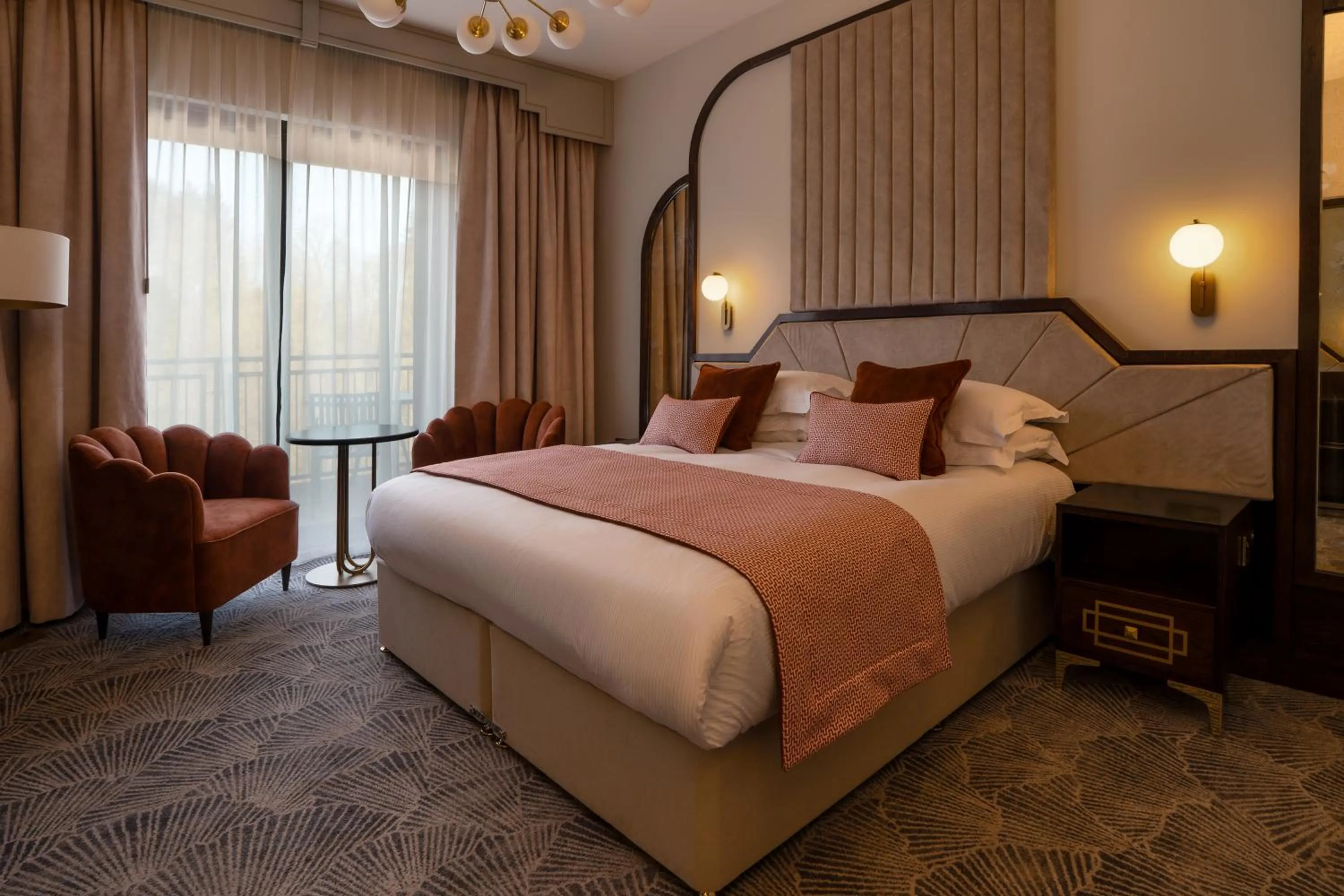 Bedroom, Bed in Crossbasket Castle, Hotel & Restaurant