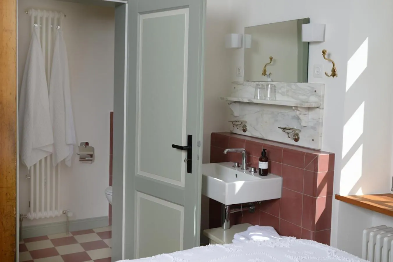 Bathroom, Bed in Fischerhaus
