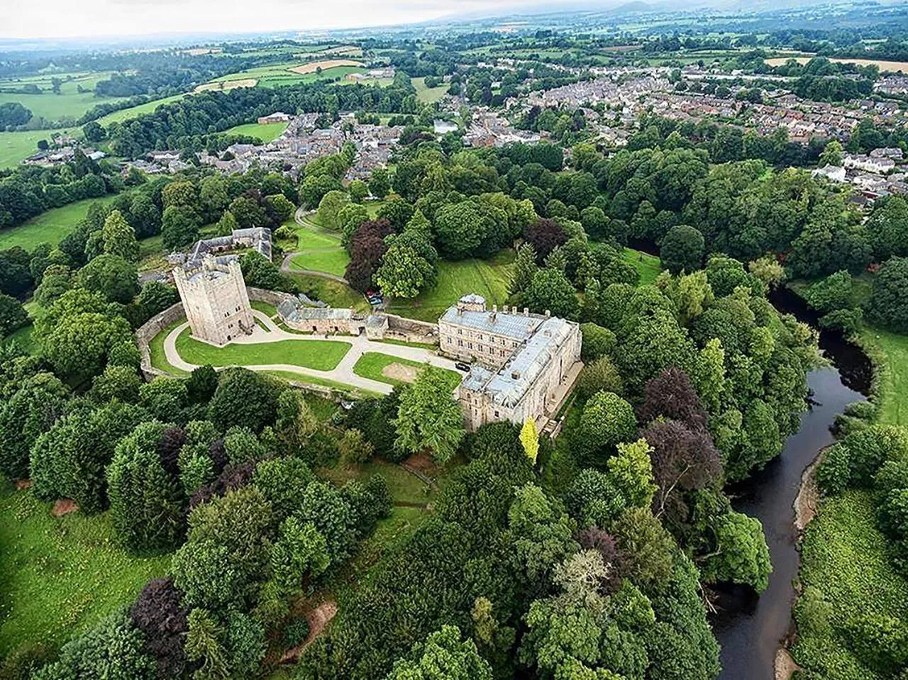 Bird's eye view in Appleby Castle