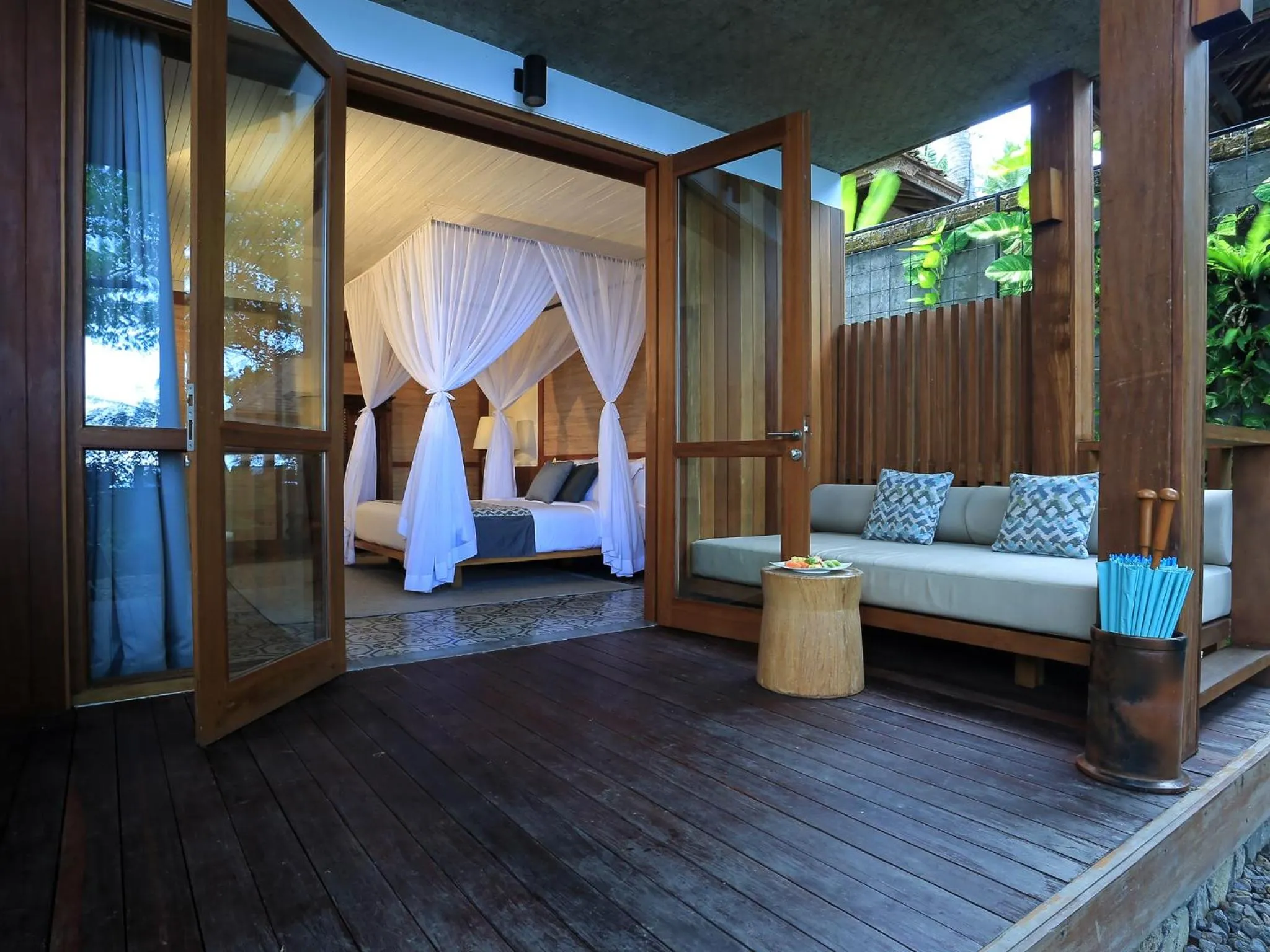 Balcony/Terrace, Bed in Jeeva Santai Villas