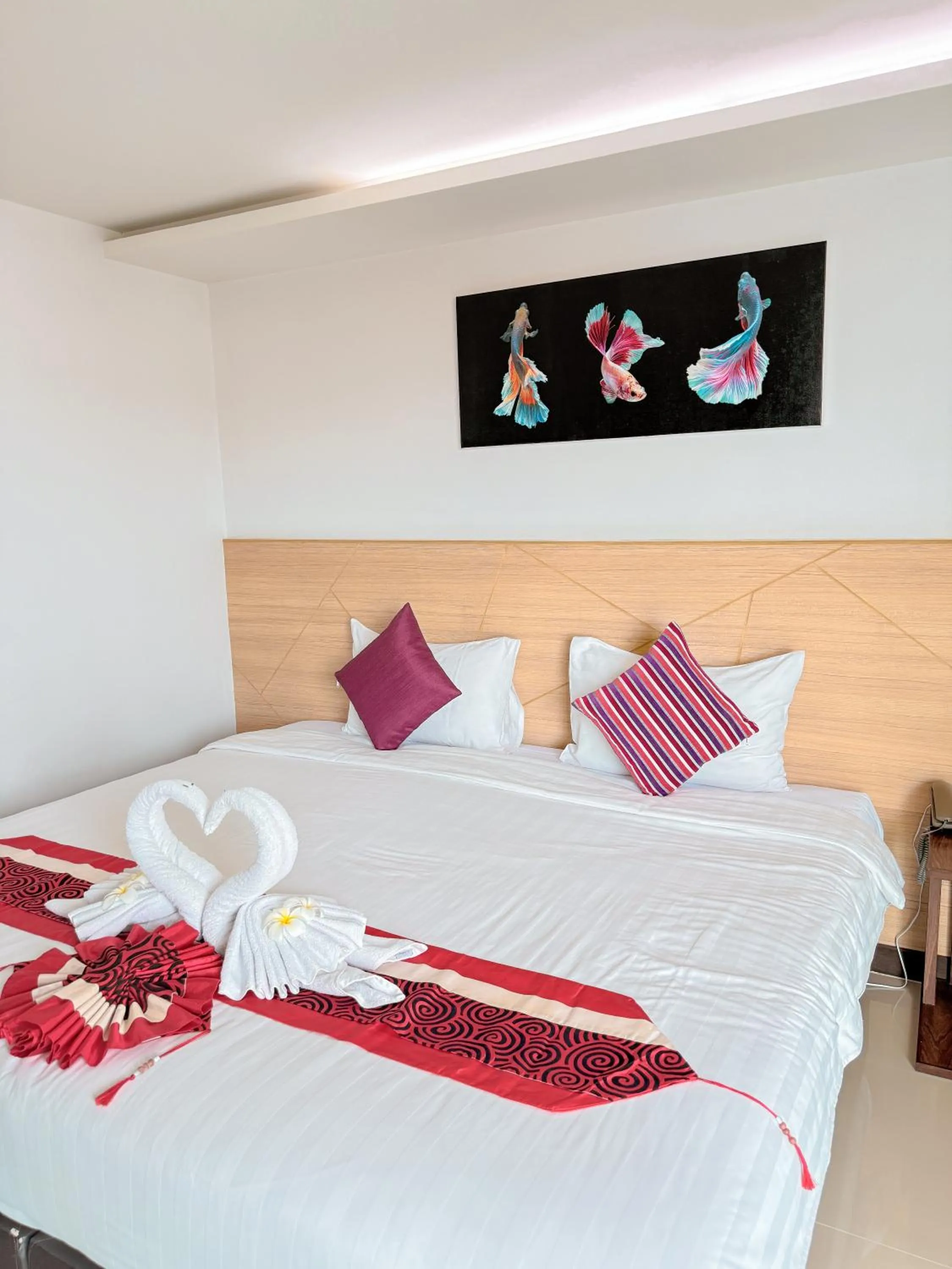 Bed in Vareena palace hotel