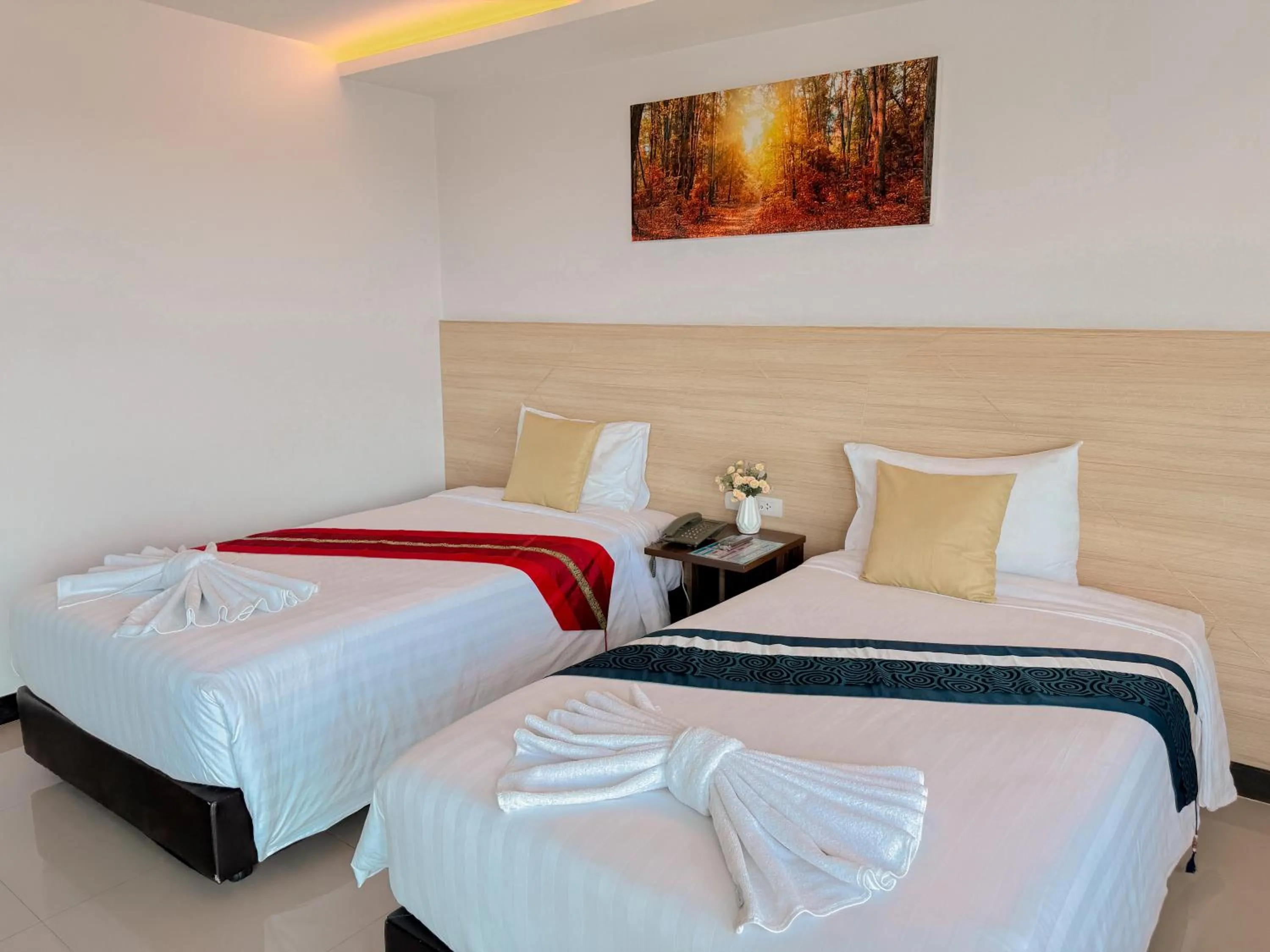 Bed in Vareena palace hotel