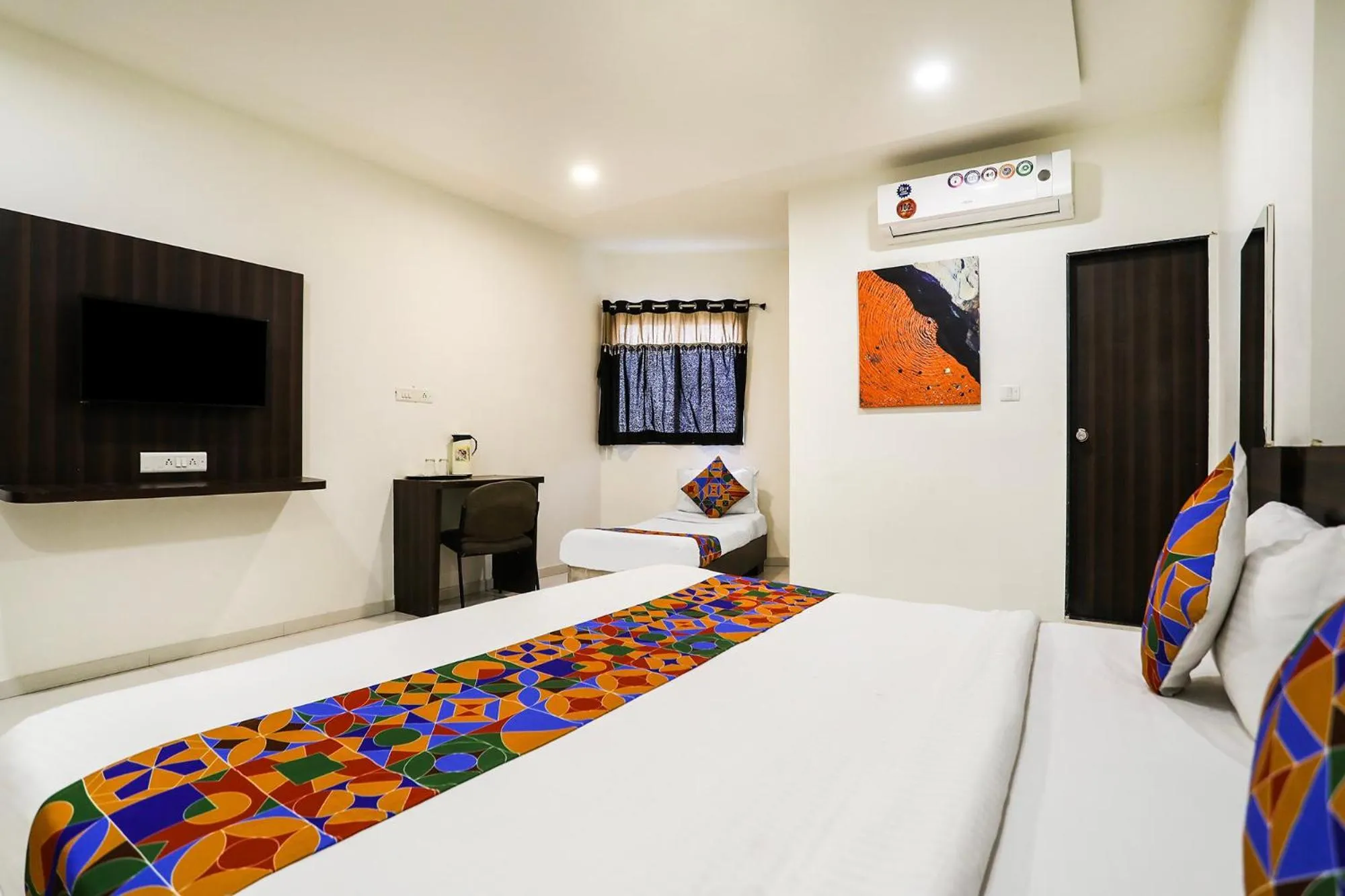 Bed in FabHotel SK - Nr Rajkot Municipal Corporation, Central Zone 120M