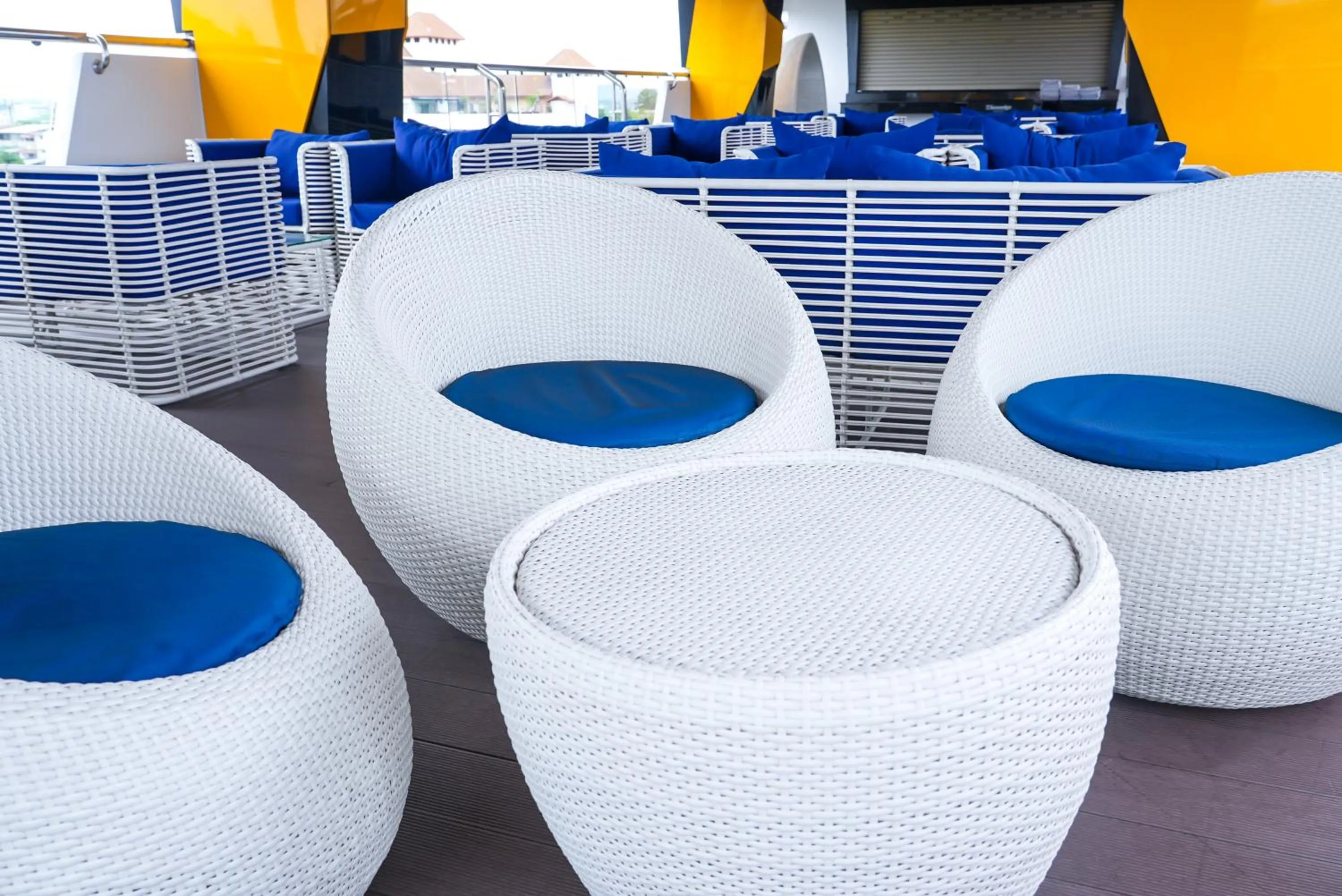 Seating area in Blue Boat Hotel JC