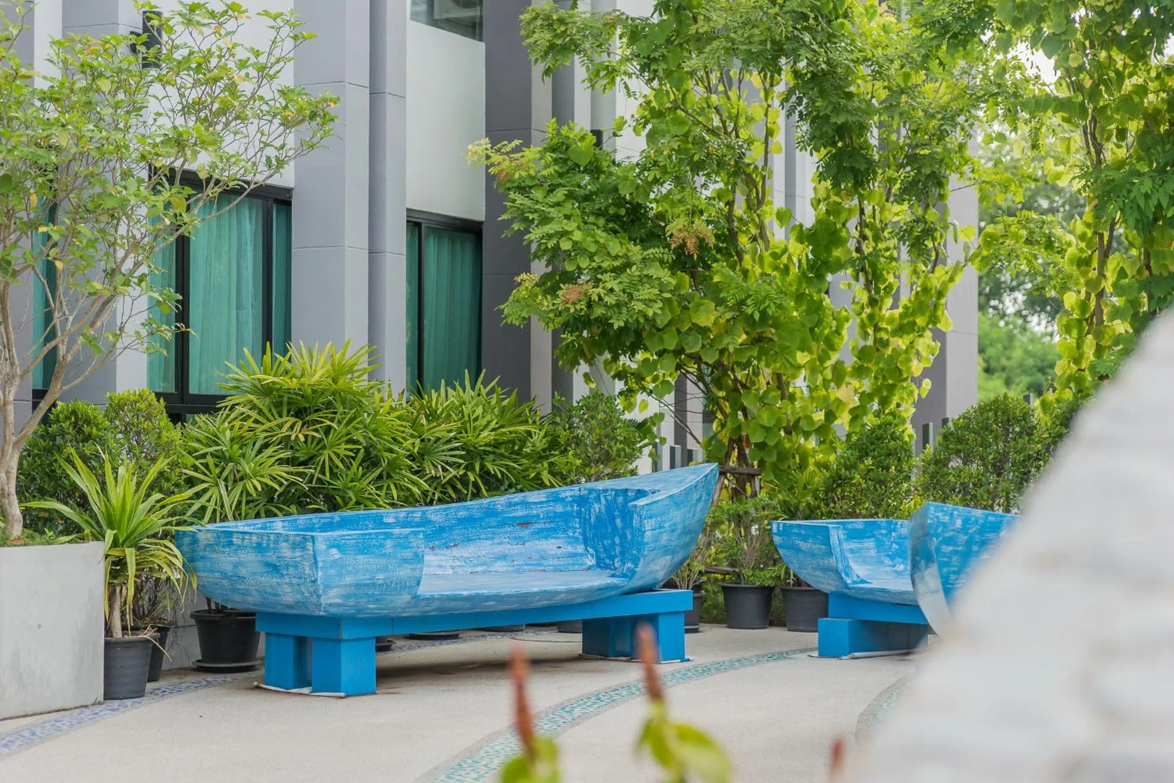 Facade/entrance in Blue Boat Hotel JC