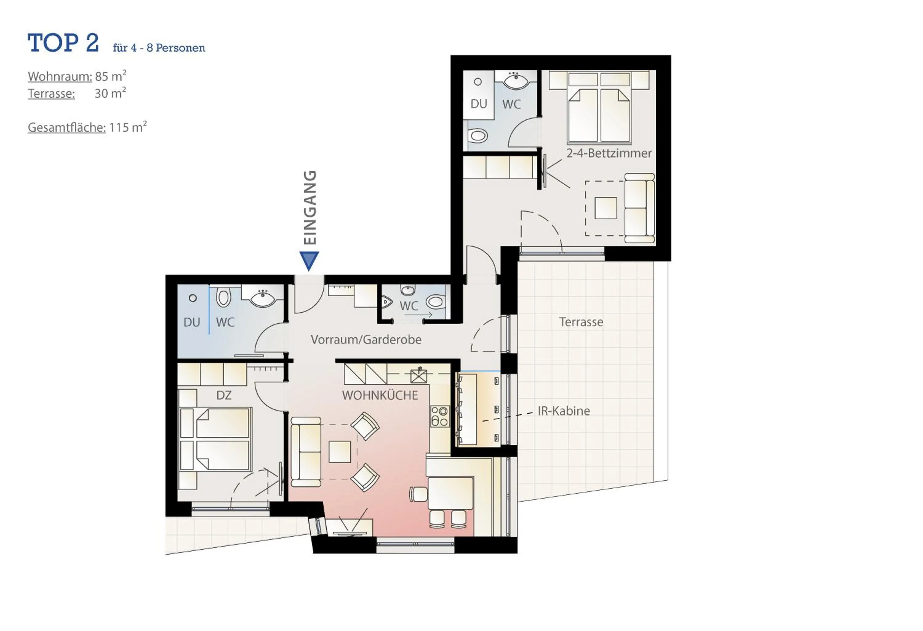 Floor plan in Aparthotel Adrenalin