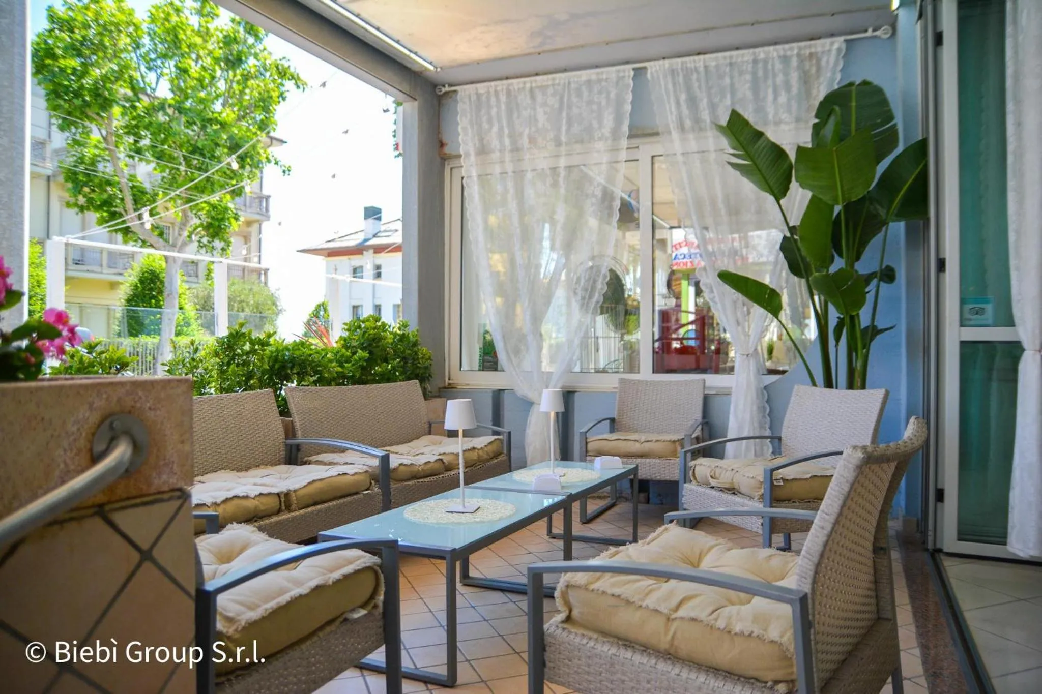 Patio in Hotel Giorg - WaterPark Free Entrance