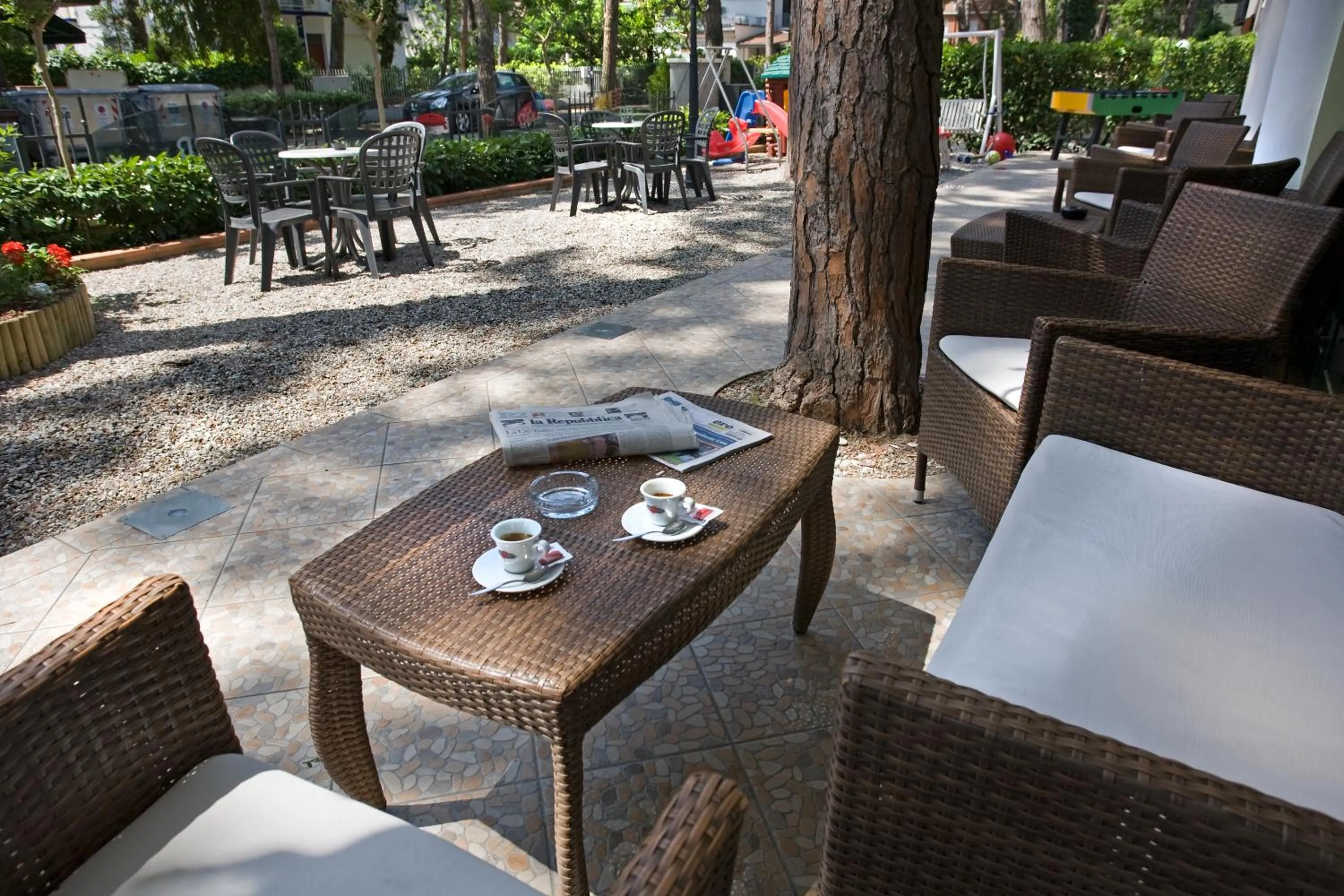 Garden in Hotel Boccaccio-free parking-