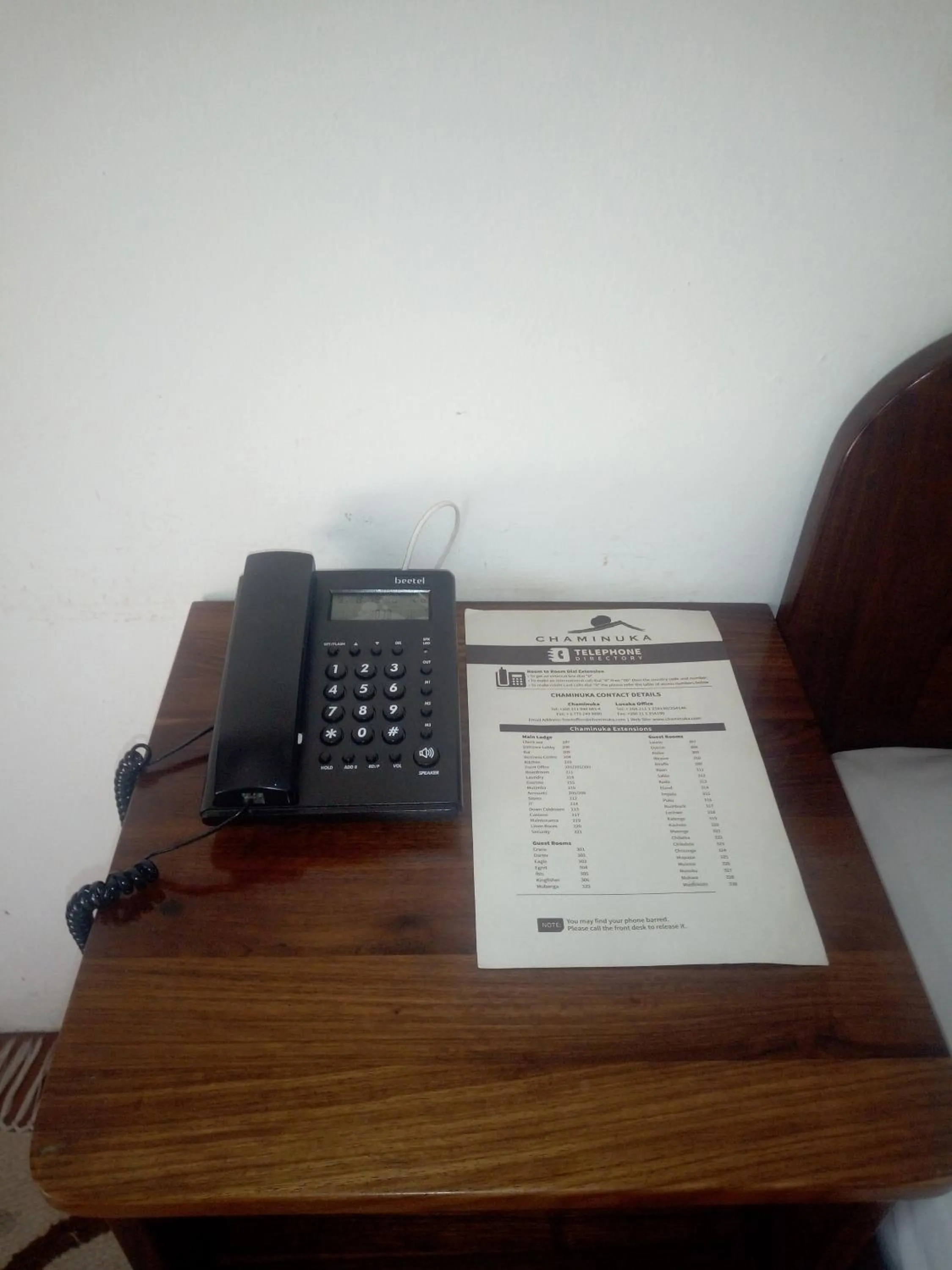 Area and facilities in Chaminuka Lodge