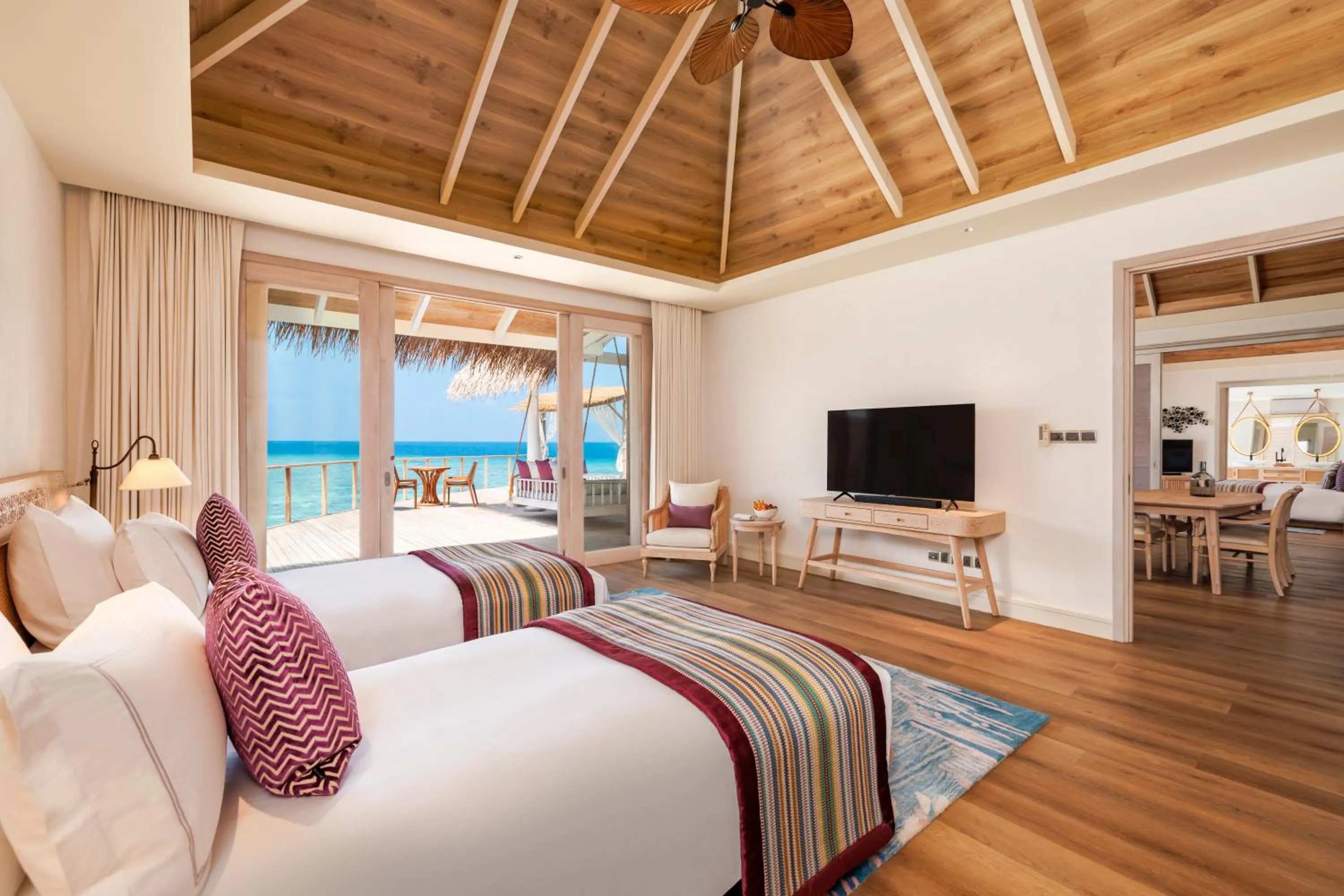 Bed in Milaidhoo Maldives