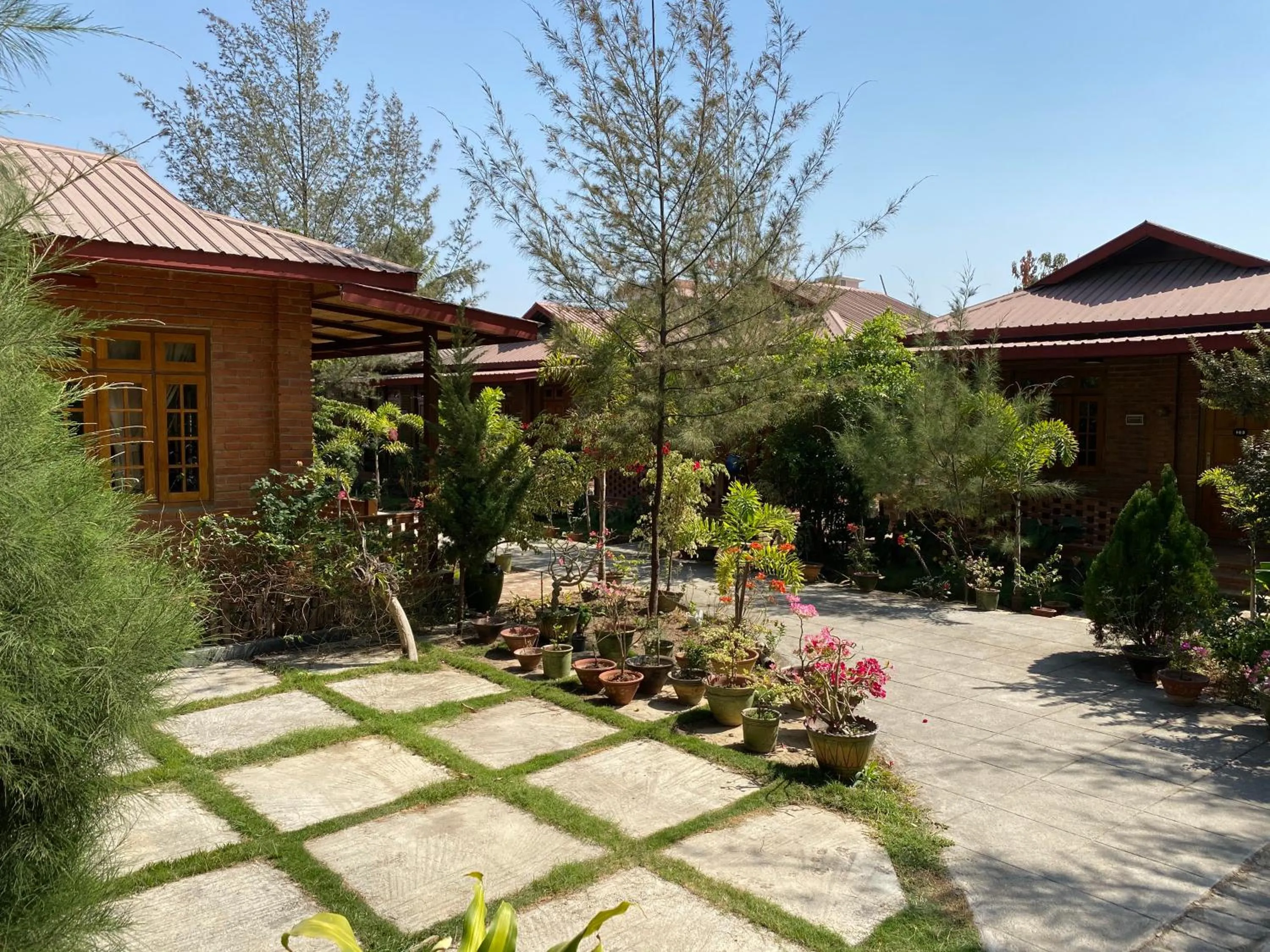 Garden view in Trinity Family Inn