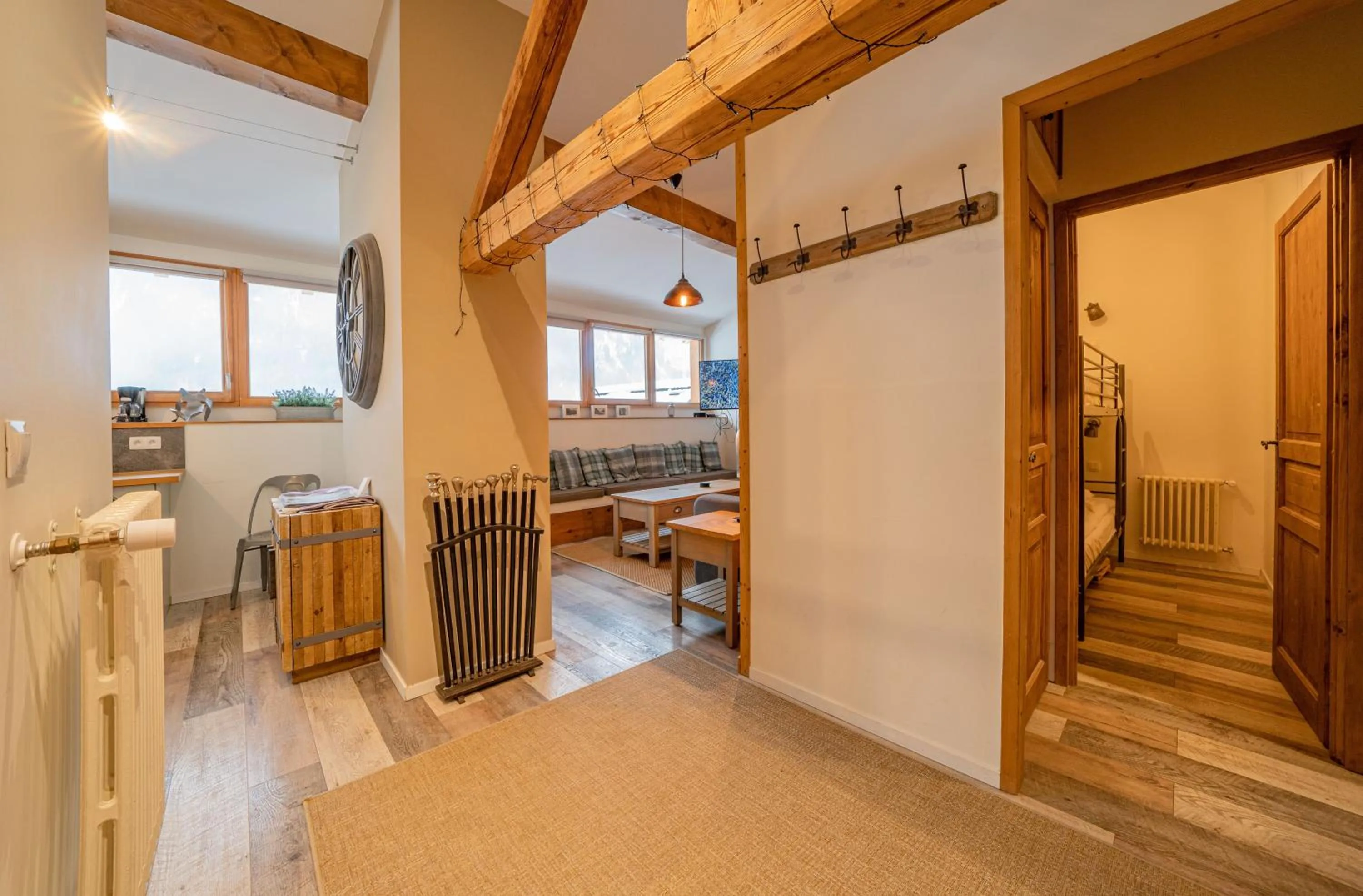 Living room, Bed in Loft Apartment High Rimaye - Mont Blanc Views, Close to Brevent