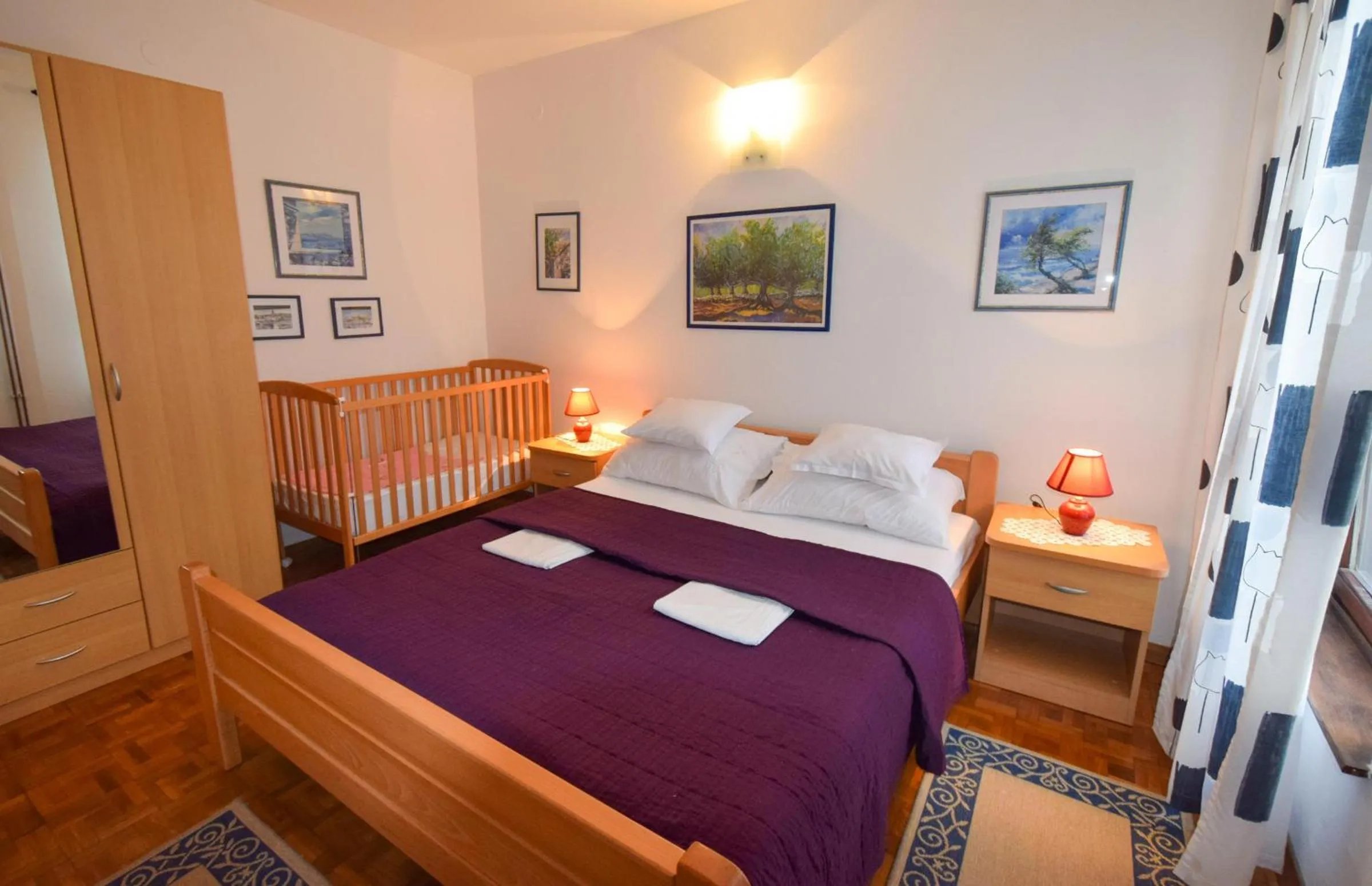 Bedroom, Bed in Apartment Petrlin