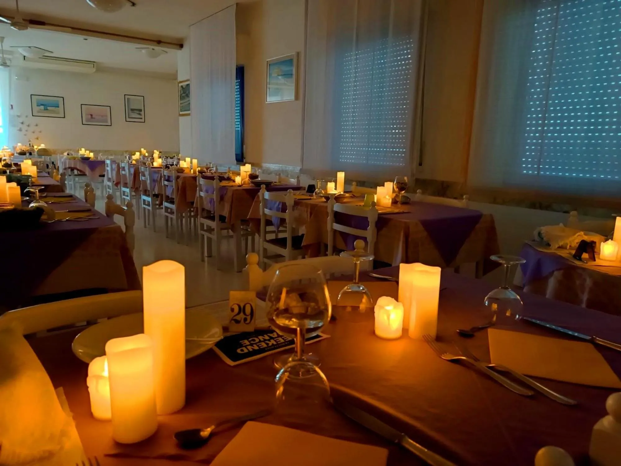 Dining area in Hotel Rosalba