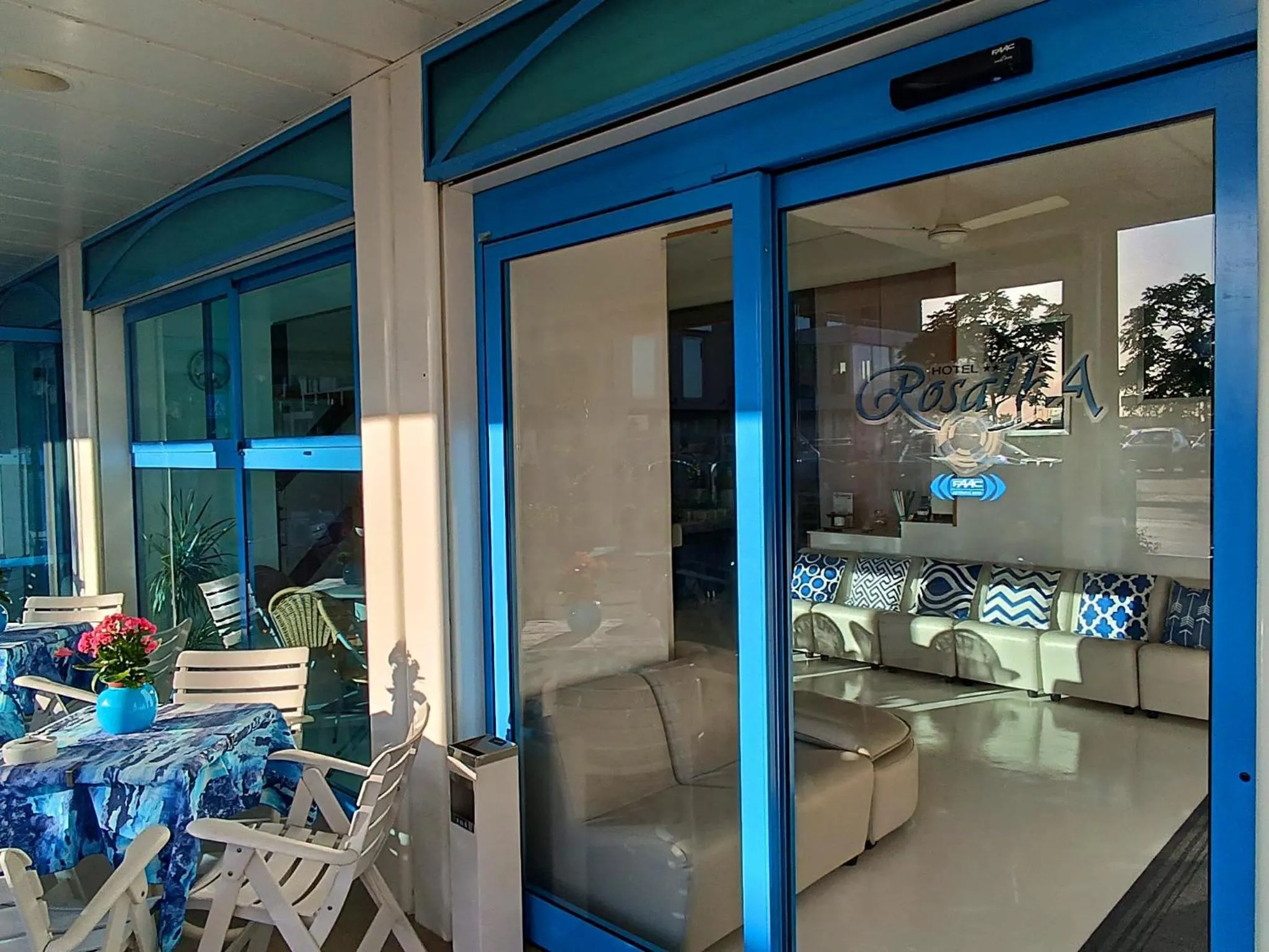 Inner courtyard view in Hotel Rosalba