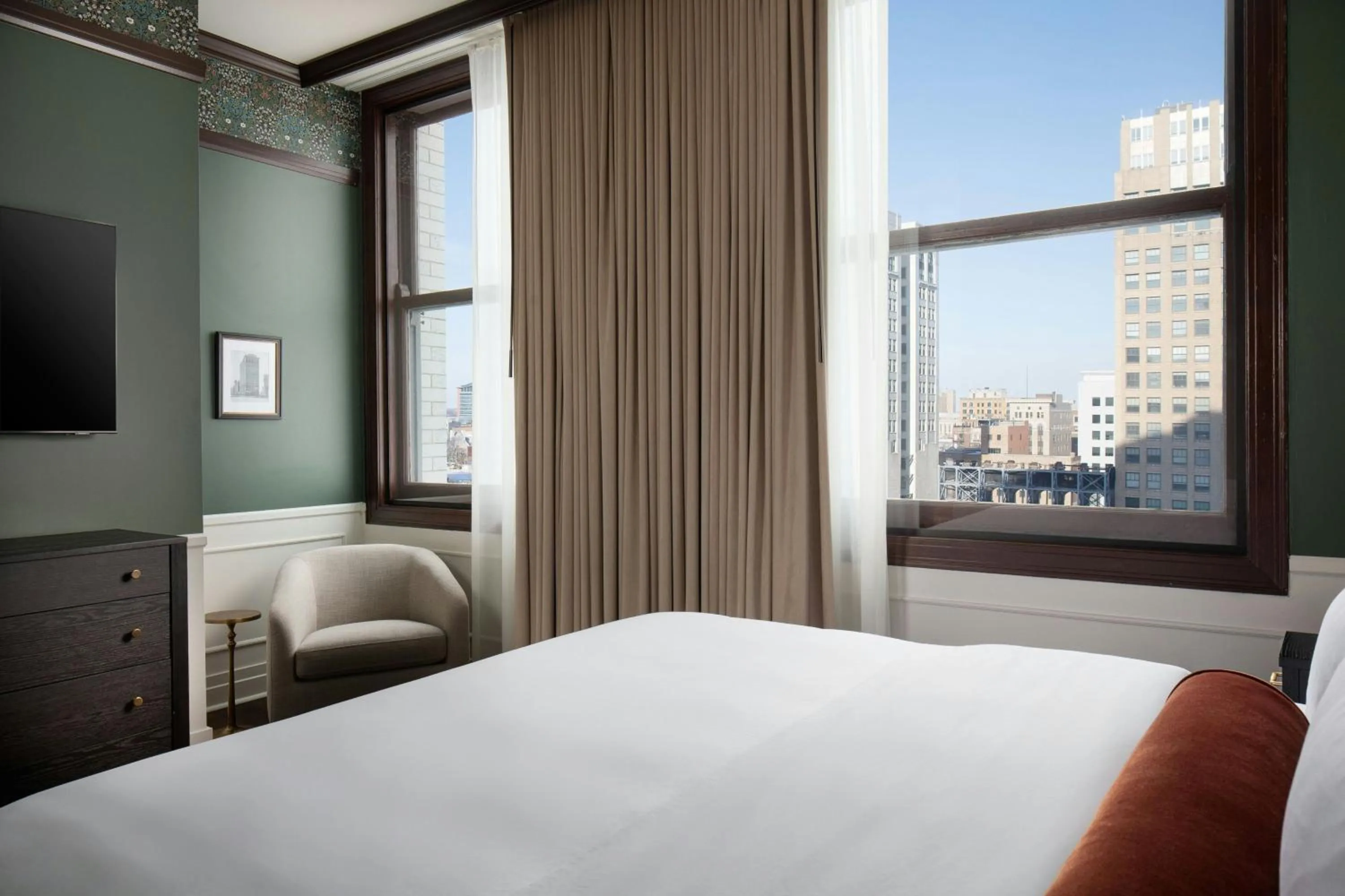 Bedroom, Bed in Hotel David Whitney, Autograph Collection