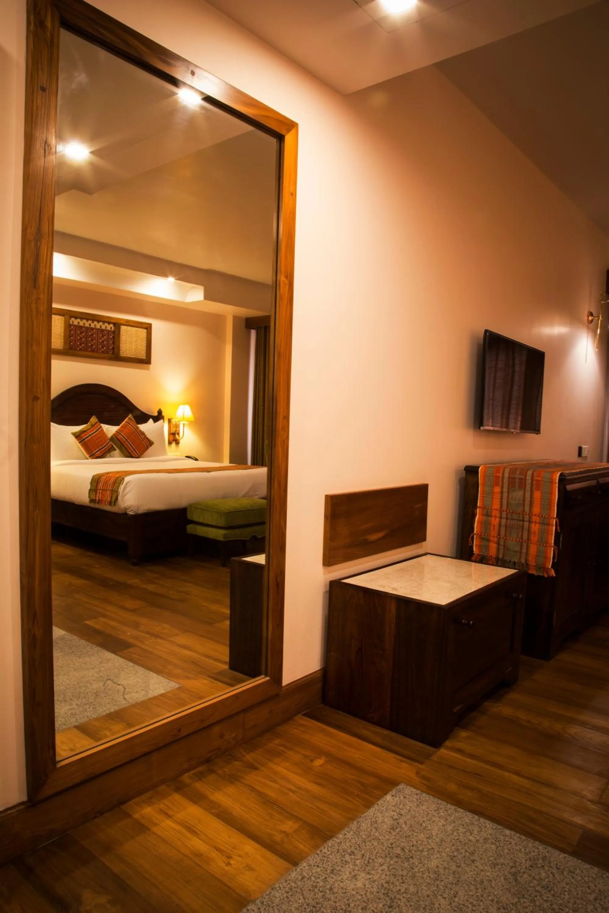 Decorative detail, Bed in The Guwahati Address By Centre Point