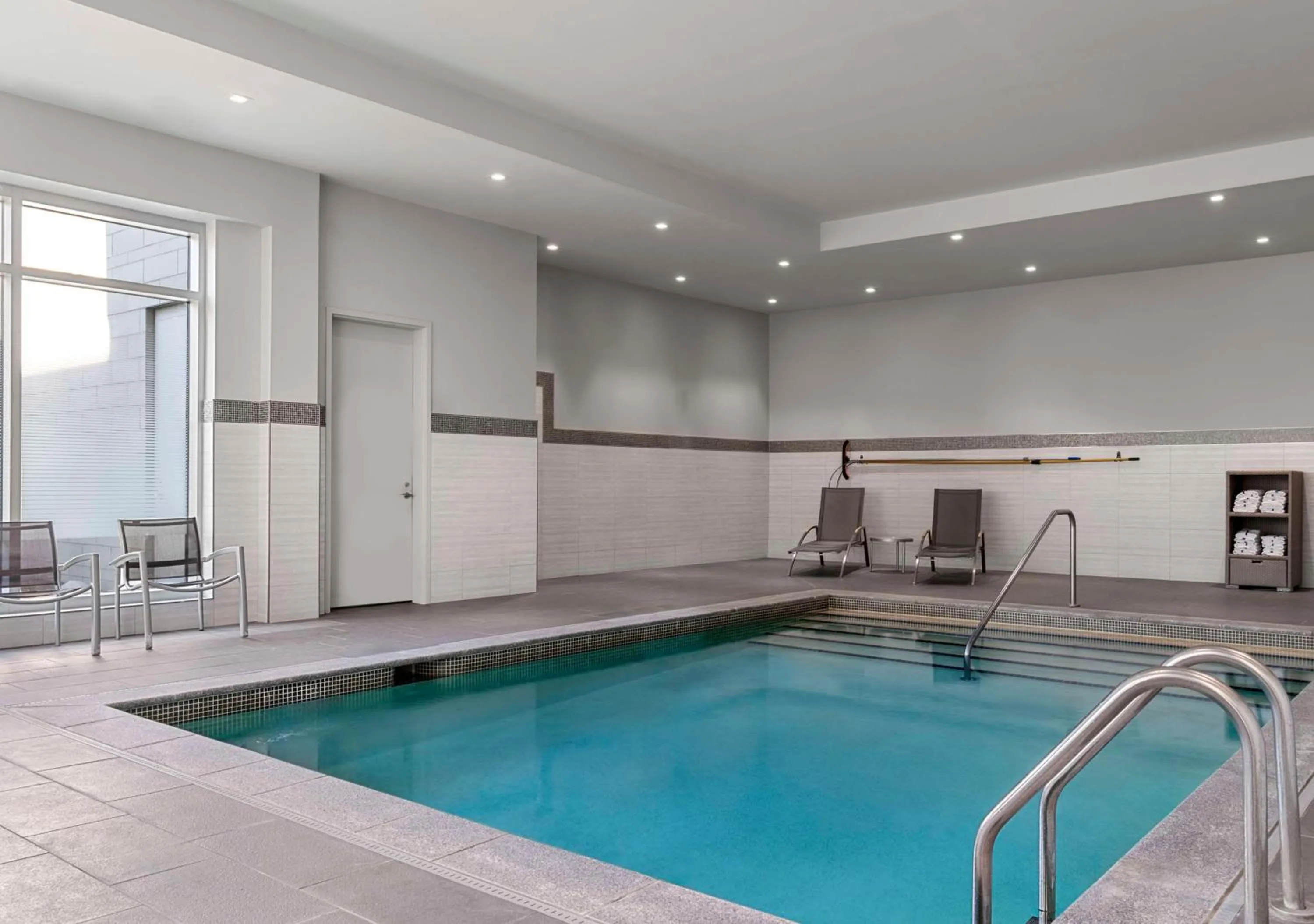 Pool view in Hampton Inn & Suites-Worcester, MA